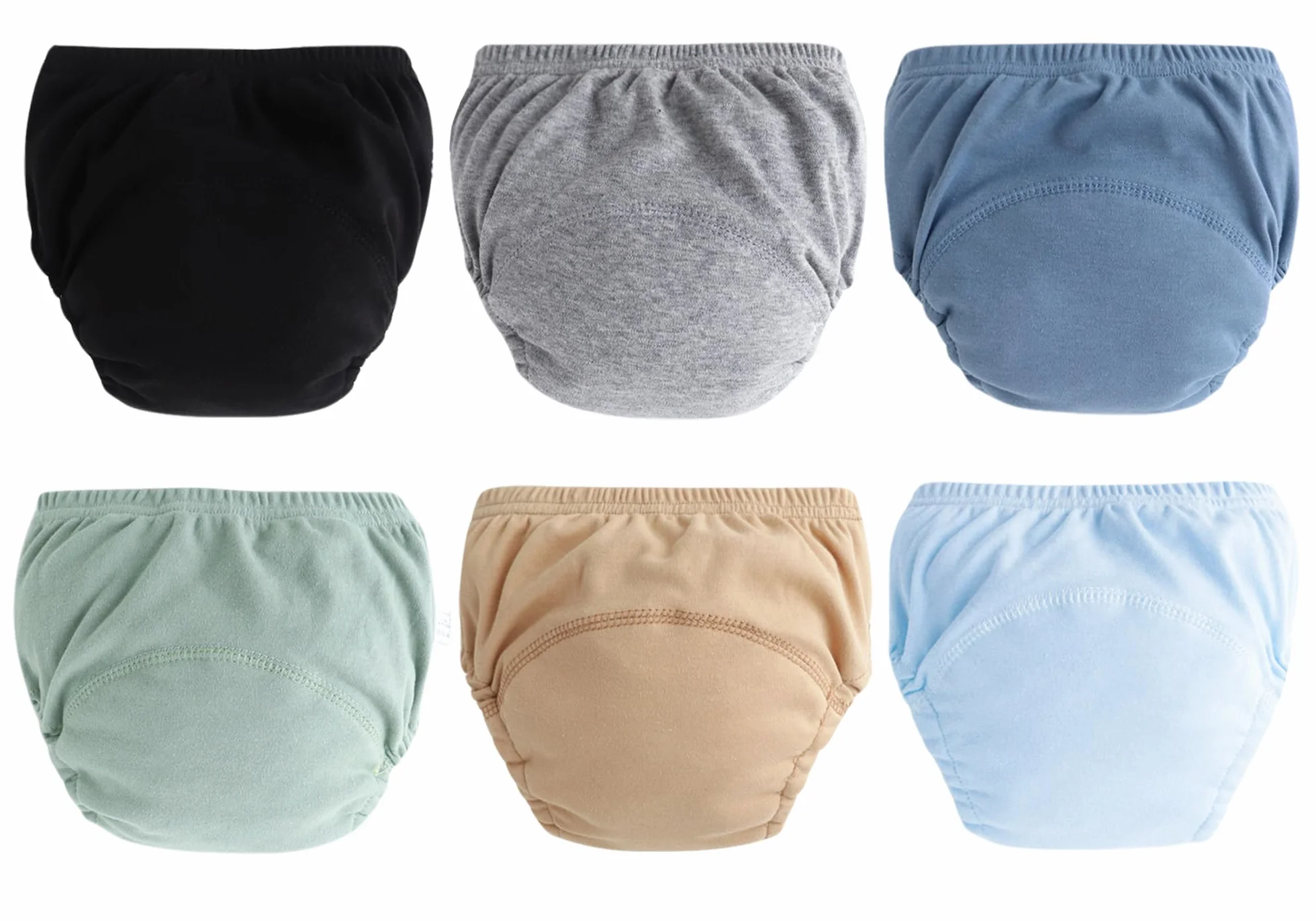 Happy Cherry Lot de 6 Culotte d'apprentissage en Coton pour Garçon, Lavable, Réutilisable, Entraînement à la Propreté Enfants 6 Mois-3 Ans