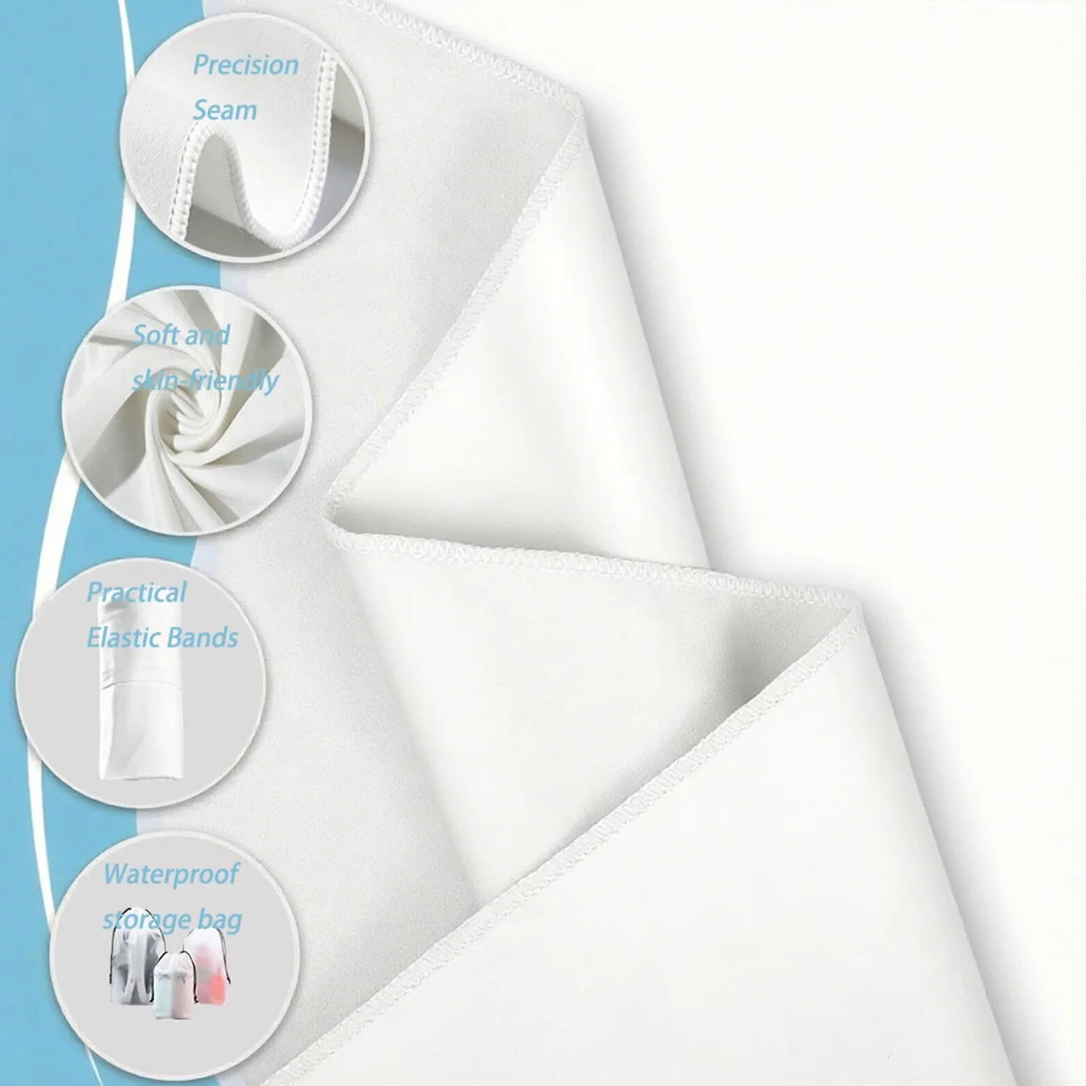 Serviette de Plage Microfibre Serviette Plage 100x220 2 Pack Séchage Rapide, Anti-Sable, Absorbante Fonction drap de plage xxl pour Bain, Sport, Voyages, Sauna, Piscine, Yoga, avec Sac Ananas Q-620