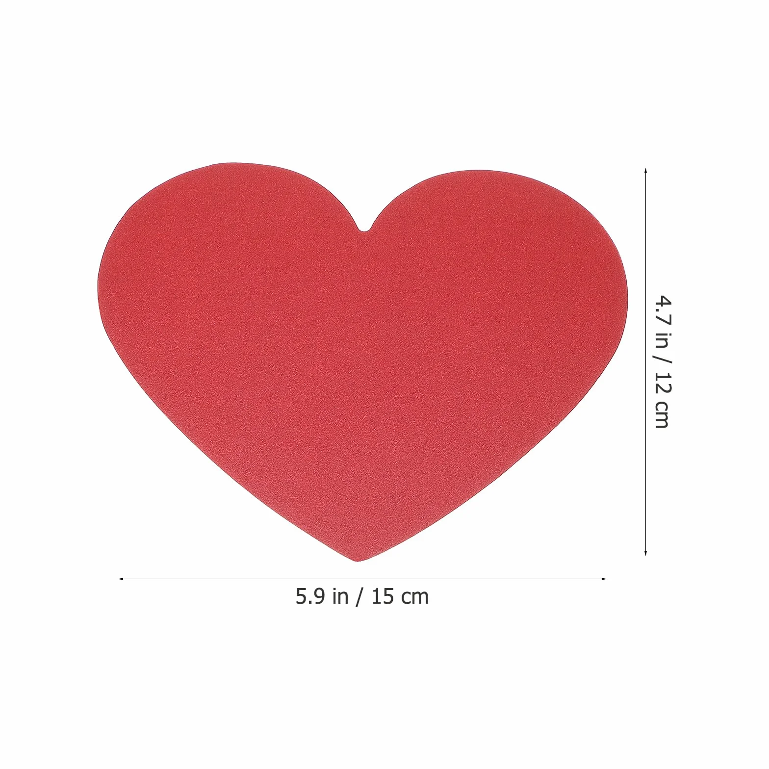 Découpe en papier en forme de cœur 40 pièces rouge Saint Valentin artisanat carton