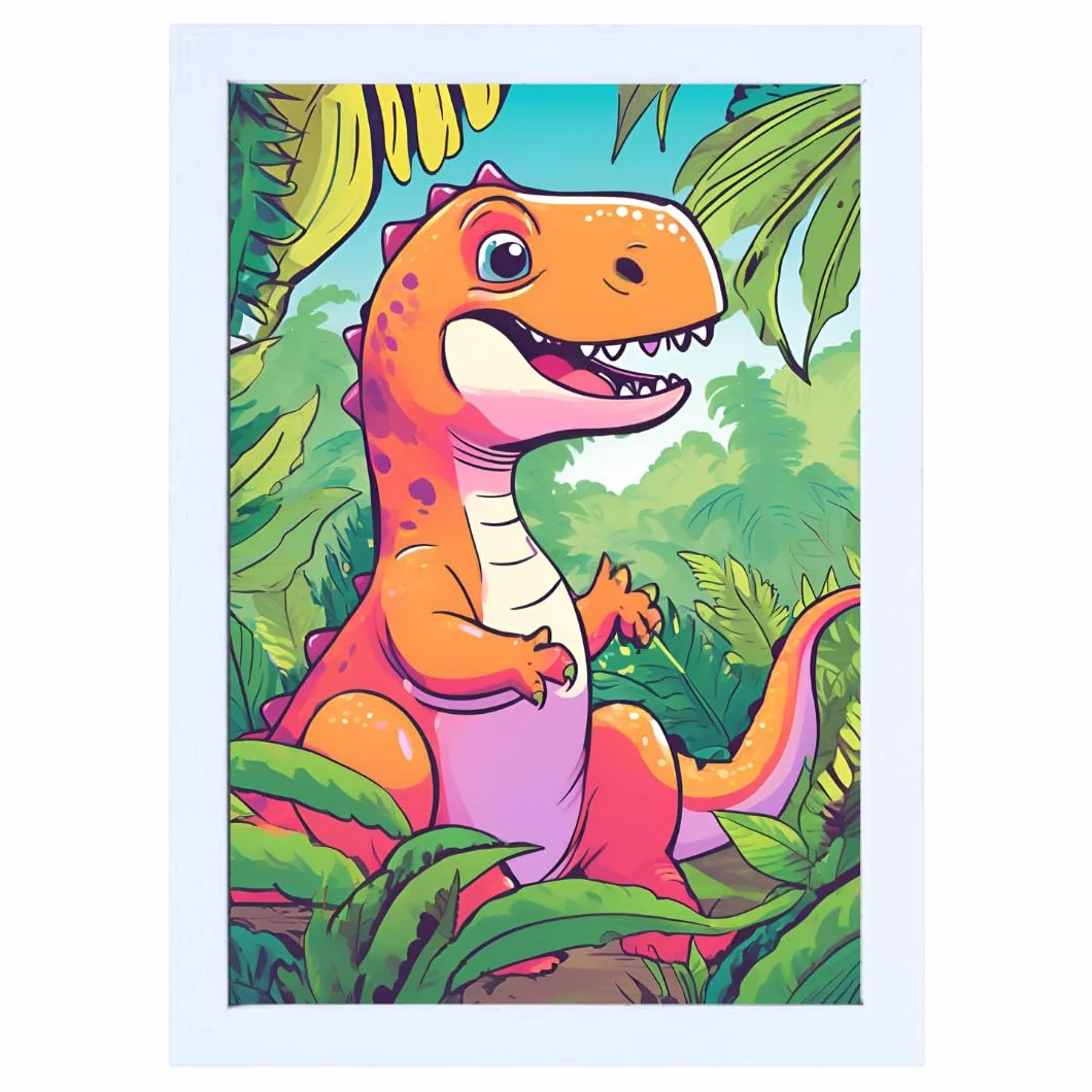 Cadre Dessins Enfants A4 Système à Ressort Bois Naturel 100 Feuilles Crochets Blanc