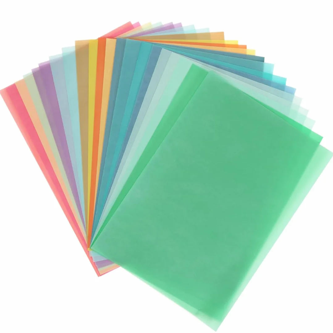 Papier Vitrail Couleur A4 20 Couleurs Transparent Loisir Creatif