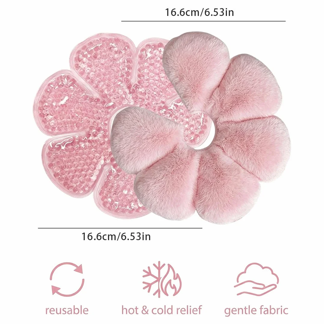 Bout De Sein Allaitement 3-En-1 Compresse Chaude-Froide Pliable Réutilisable Rose
