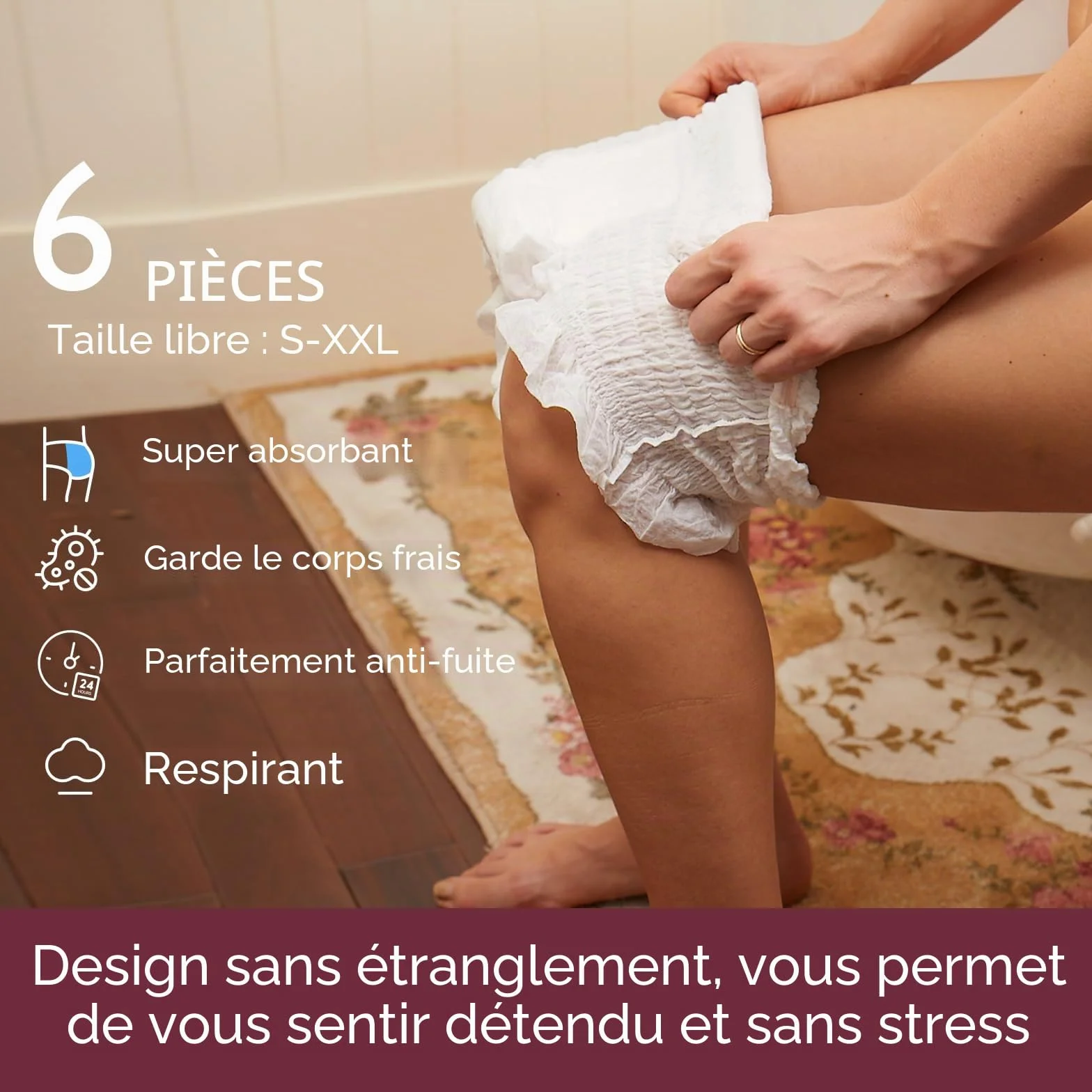 Momcozy Kit essentiel de récupération post-partum, sous-vêtements jetables auto-absorbants, coussinets d'allaitement