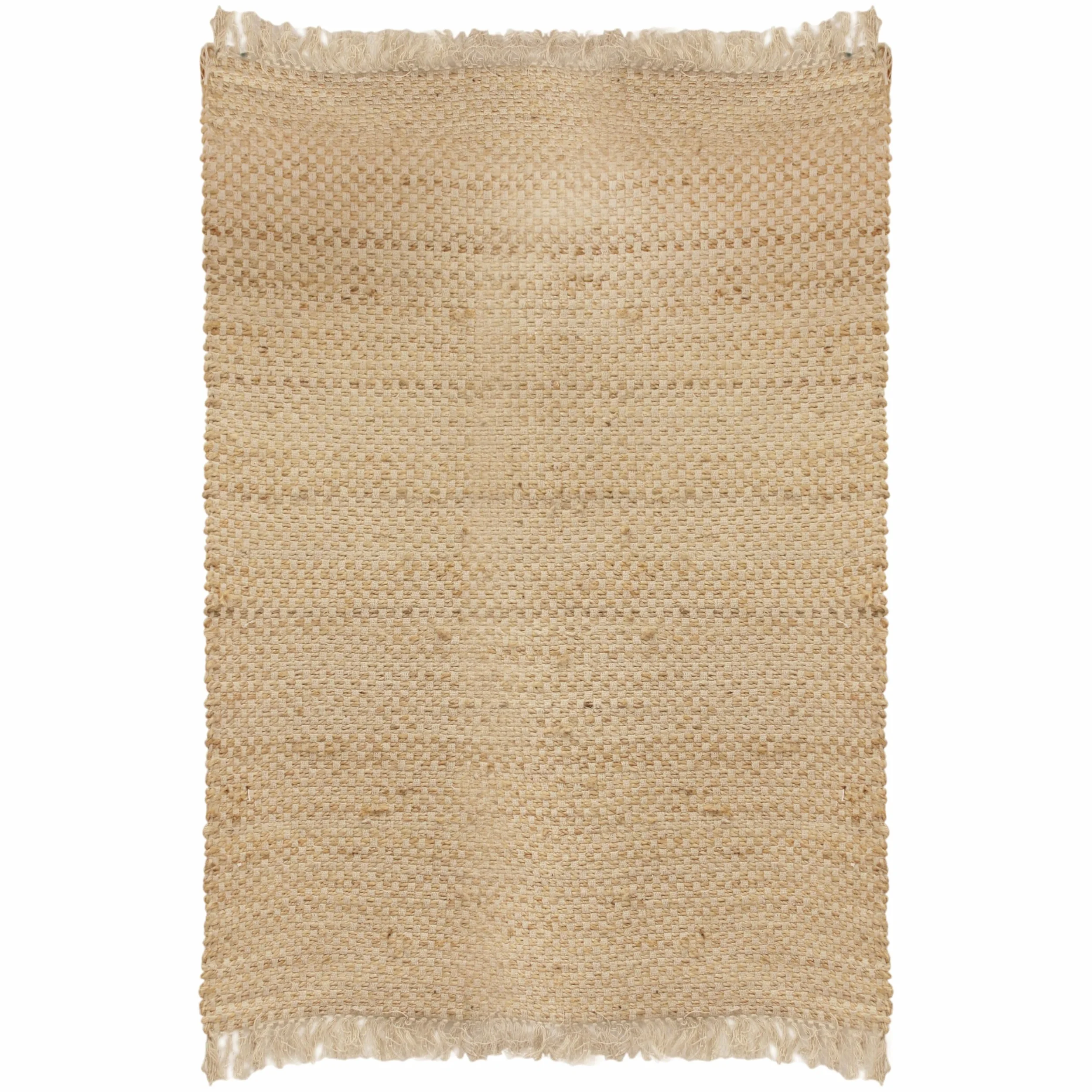 HOME DECO FACTORY - Tx9026 - Tapis en Toile de Jute avec Franges 120X170 cm Deco Textile D'Interieur Tapis Decoration
