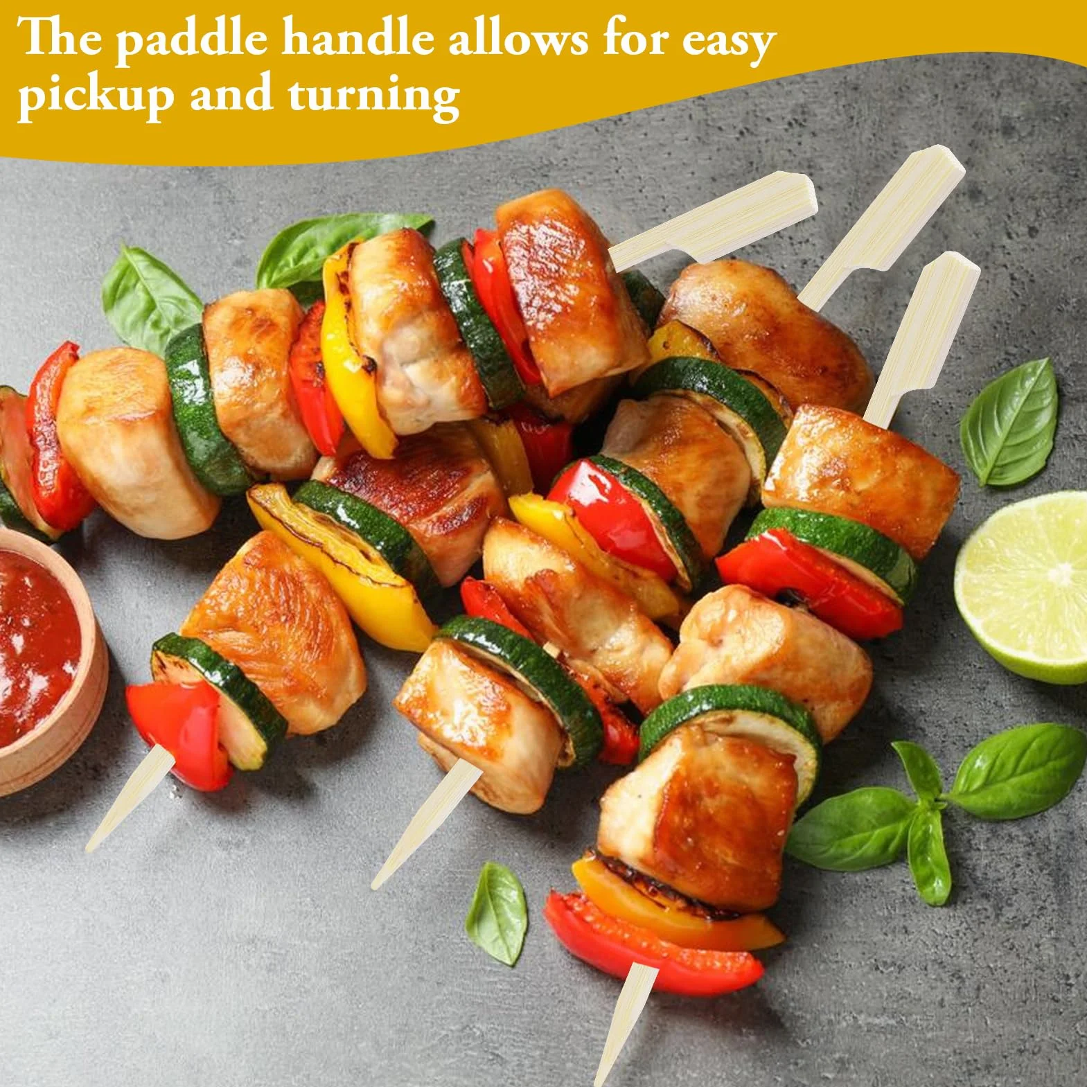 Brochettes en Bambou 9 cm 200 Pics Cocktail Apéritif Fruits Sandwichs