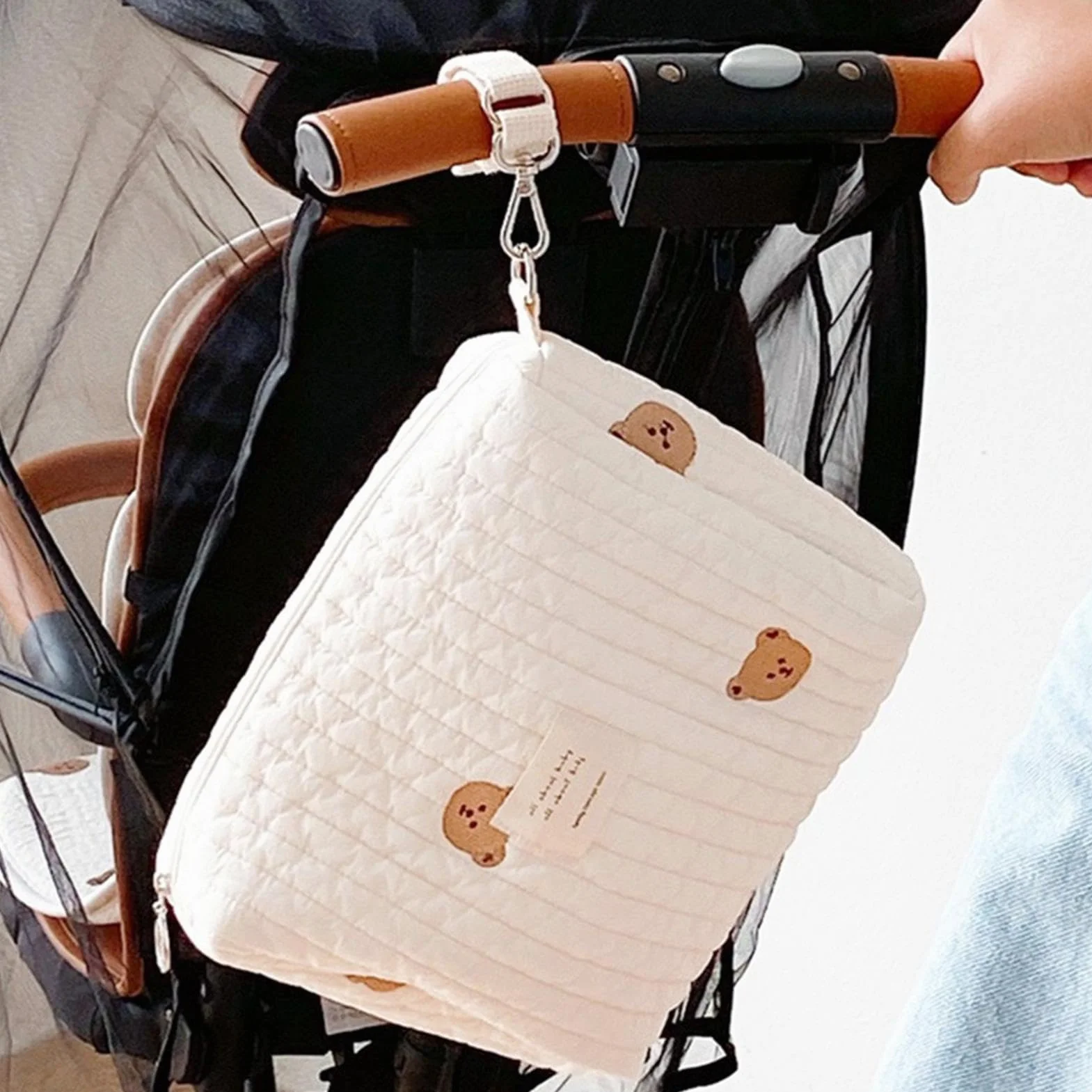Trousse De Toilette Bébé Sac À Langer Portable Organisateur Maman Fermeture À Glissière Broderie