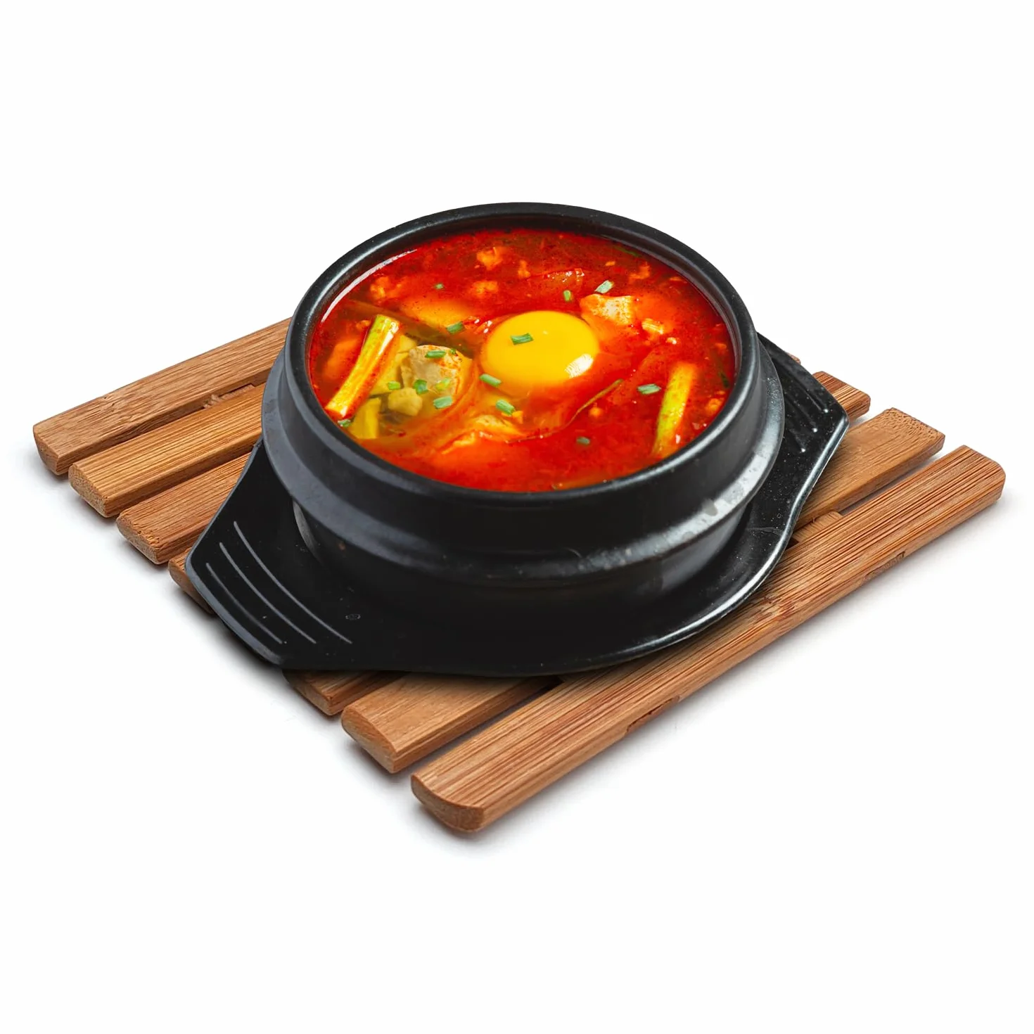 Dessous de plat en bois de bambou résistant à la chaleur - Tapis de table pour casseroles chaudes