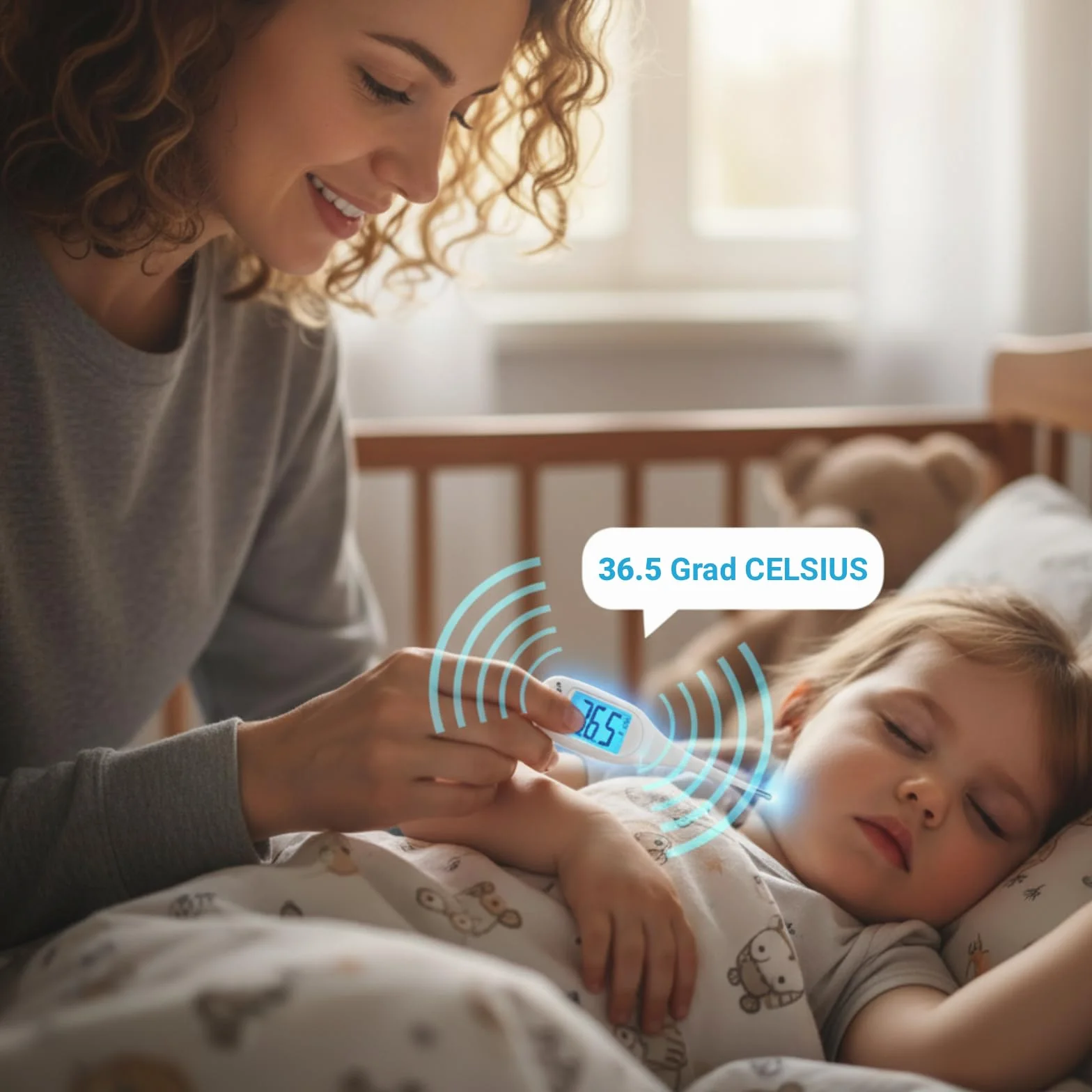 Thermomètre parlant avec affichage vocal numérique à pointe flexible pour aveugles et personnes âgées