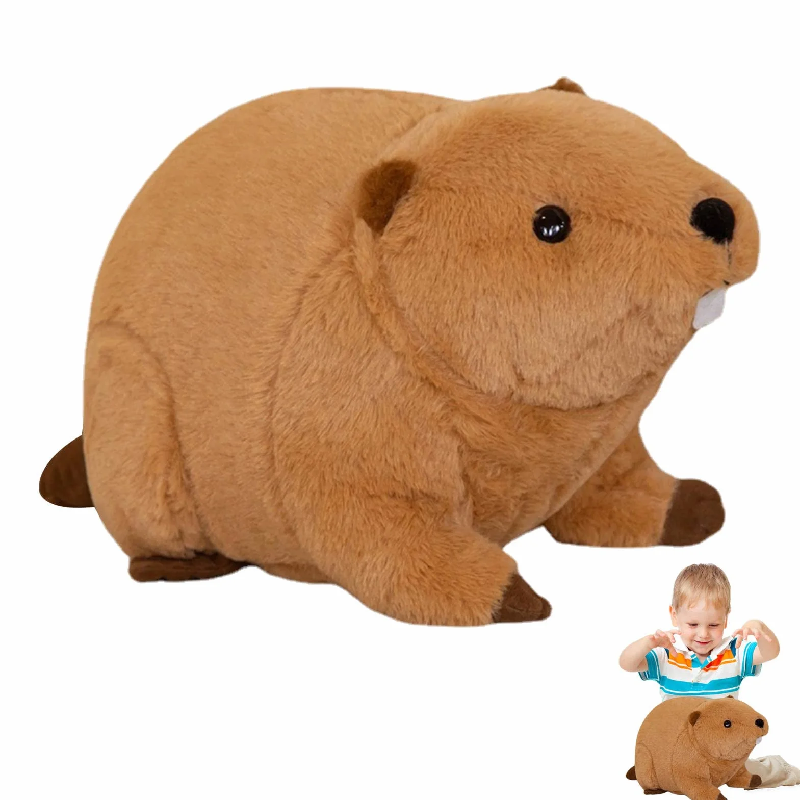 Ragondin farci Coussin câlin en Peluche Nutria Doux Câlin PP Coton Farci Cadeau Forte Résilience