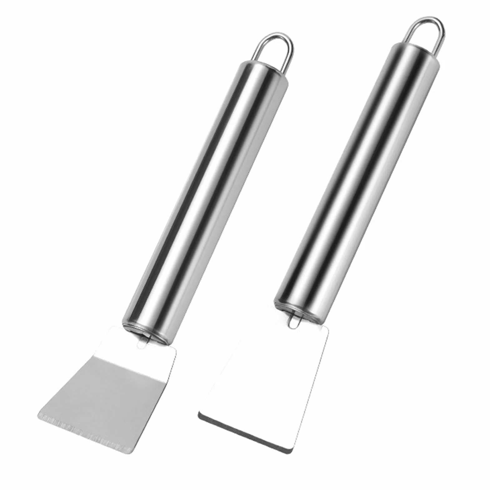 Spatule Nettoyante en Acier Inoxydable - Racloir pour Cuisine, Gril Barbecue, Camping Extérieur