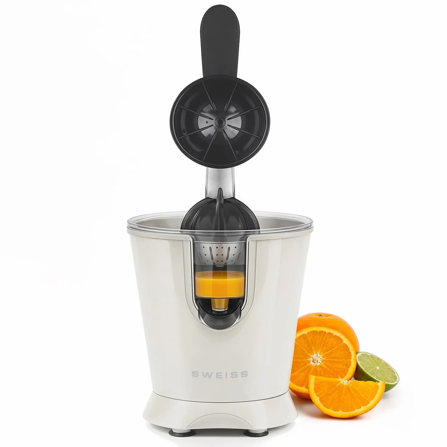 SWEISS Presse-agrumes électrique professionnel ZEST8 160W Bec verseur anti-gouttes Compatible lave-vaisselle