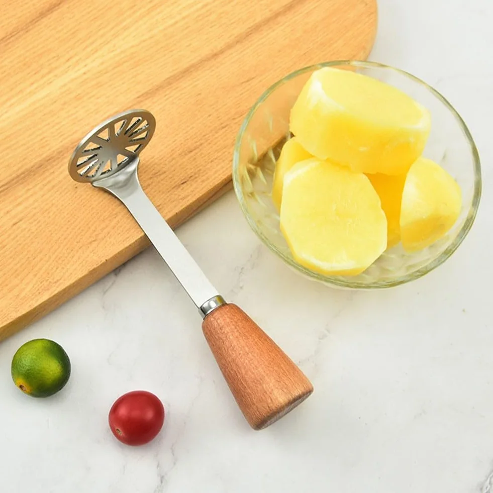 Presse-purée solide en bois pour pommes de terre et patates douces