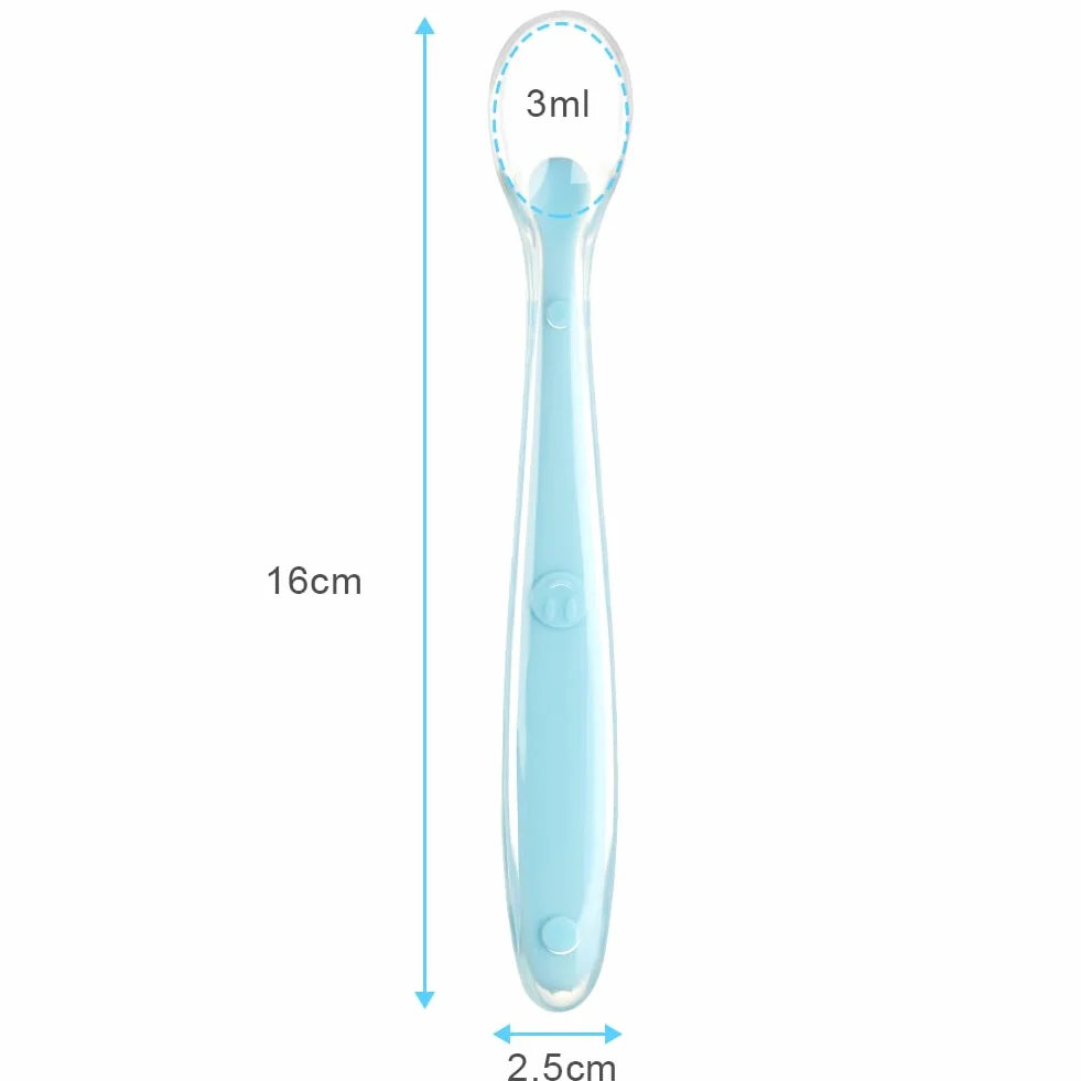 Vicloon Cuillère pour Bébé Silicone 5PCS Ensemble de Couverts Sans BPA