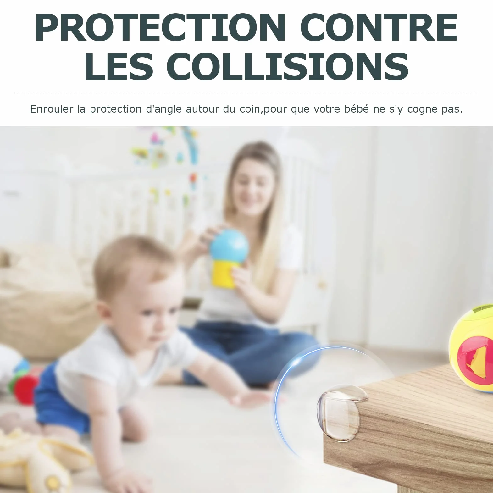 BillyBach Protections Coin de Table pour Bébé - Protections d'angle pour Meuble Sécurité Enfant Pack de 12