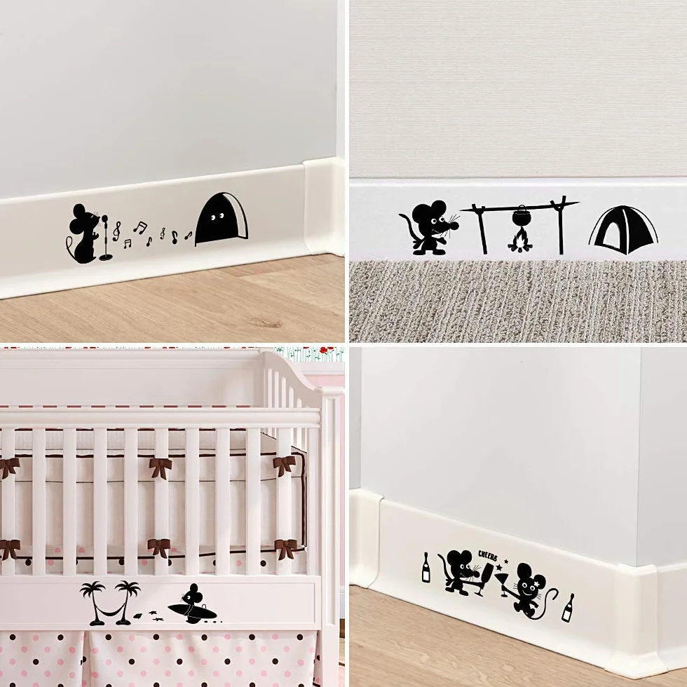 MEJOSER Interrupteurs Stickers Commutateur Autocollant Noir PVC Imperméable 20PCS