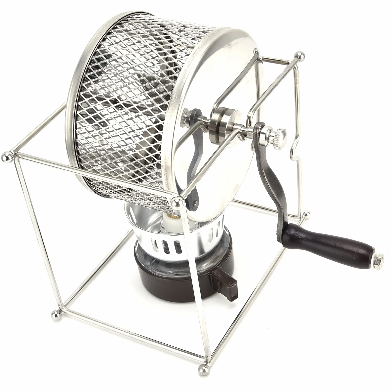 Torréfacteur de grains de café à manivelle en acier inoxydable, machine de torréfaction domestique
