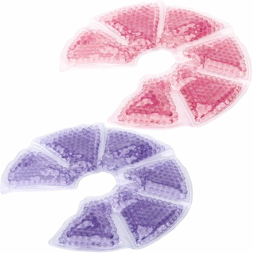 Akozon Coussin de Thérapie Mammaire 3 en 1 Réutilisable pour Mères Allaitantes - 2 Pièces - Chaud et Froid