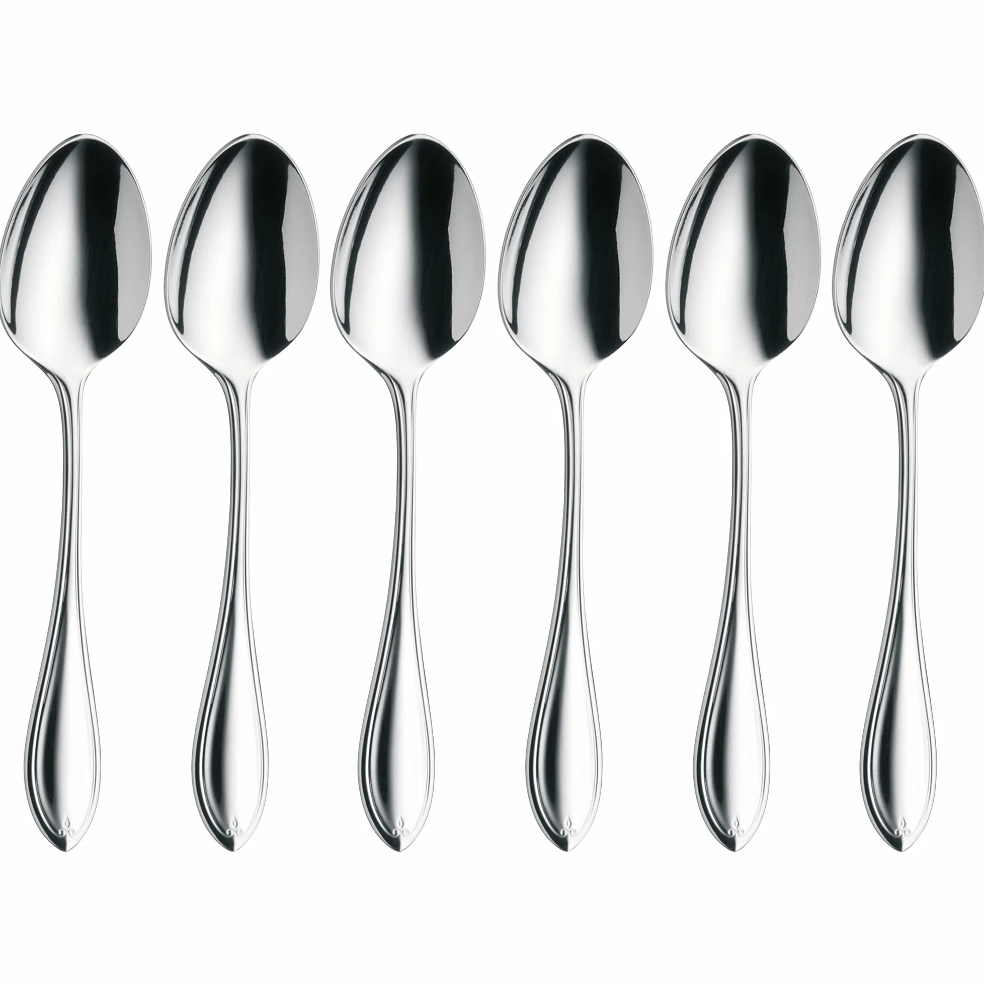 WMF Premiere set de 6 cuillères à expresso, 10,8 cm, cuillère à expresso Cromargan Protect en acier inoxydable poli, petites cuillères résistantes aux rayures, passent au lave-vaisselle
