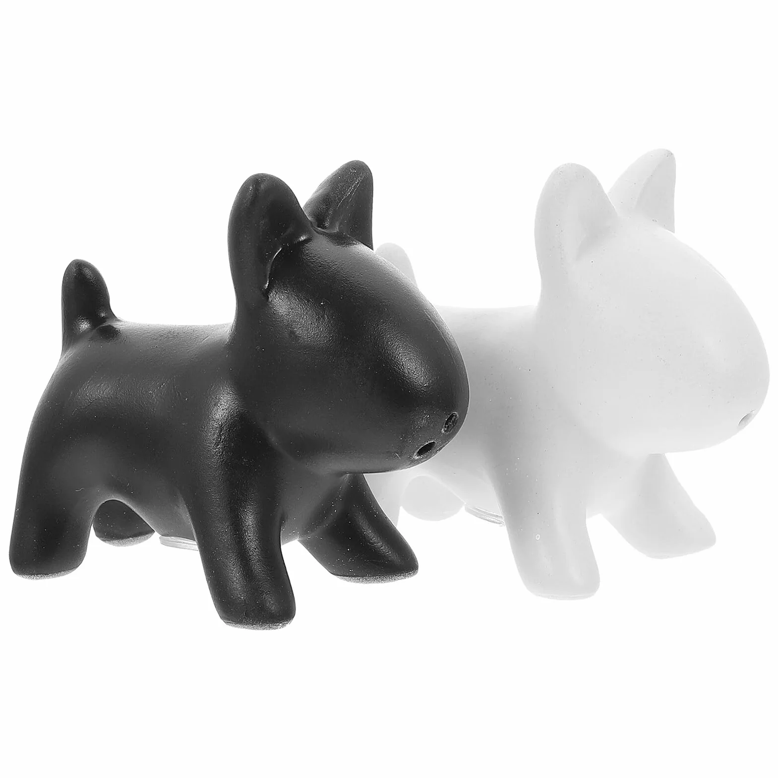 Salières et Poivrières en Céramique Forme Chien Blanc pour Rangement Épices Cuisine