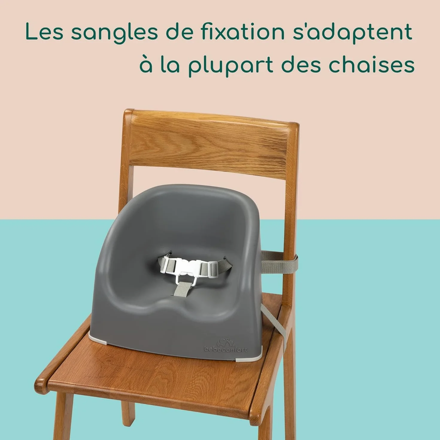 Bebeconfort Essential Booster Rehausseur de Chaise Bébé Enfant 6 mois à 3 ans 15 kg Warm Gray