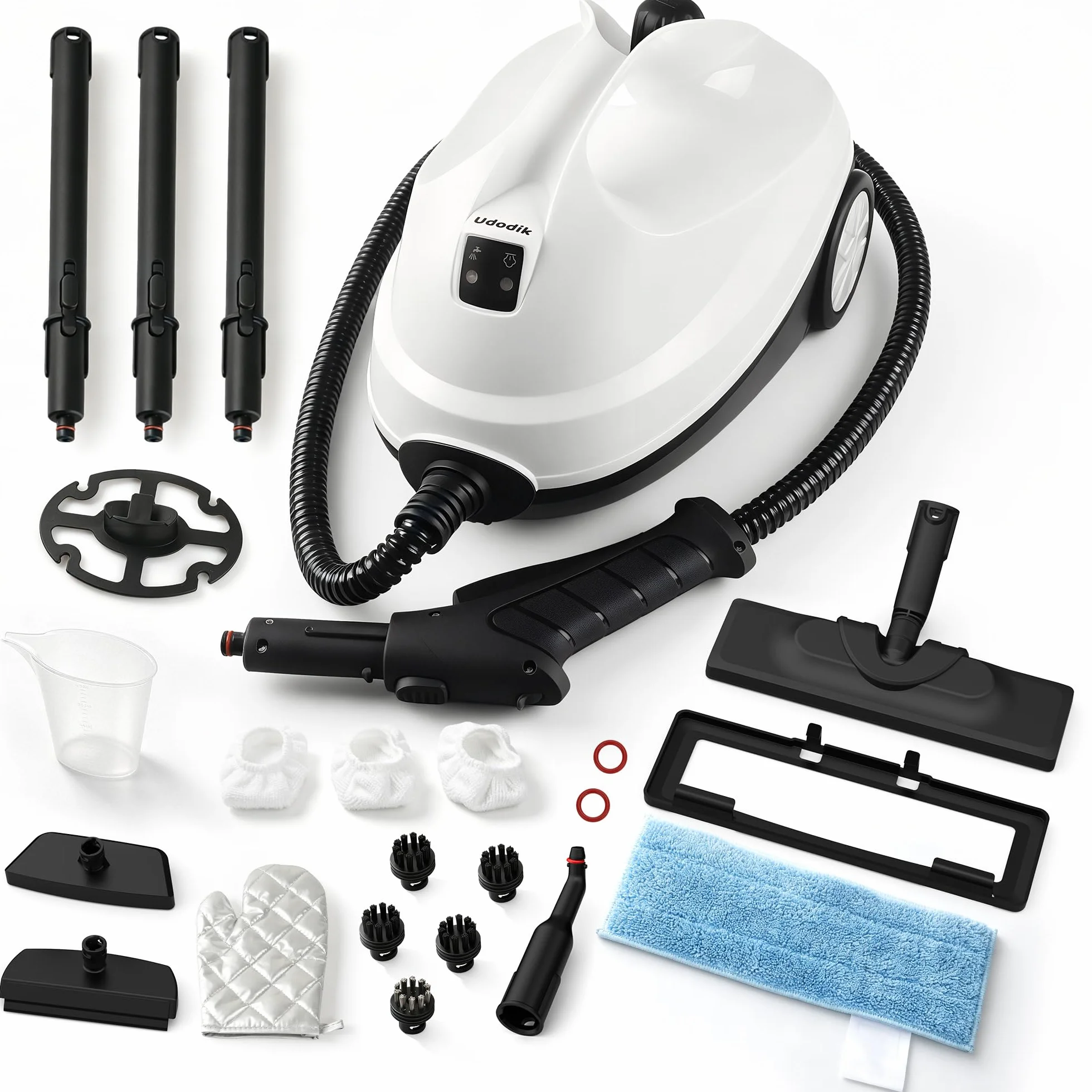 Nettoyeur vapeur portable 120 °C 20 accessoires pour sols canapés fenêtres meubles cuisine