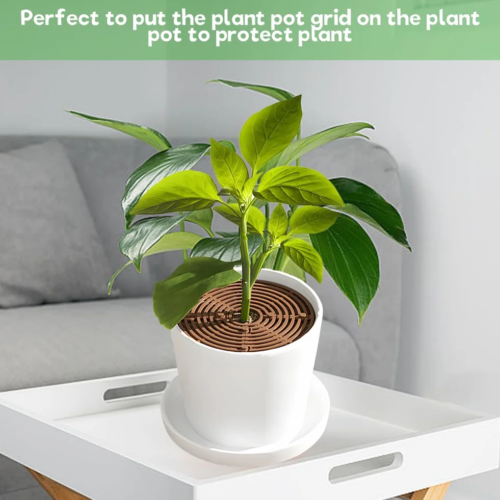 Joycabin Lot de 4 Grilles de Protection pour Pot de Fleurs 30 cm Protection Plantes Chat Enfants Animaux