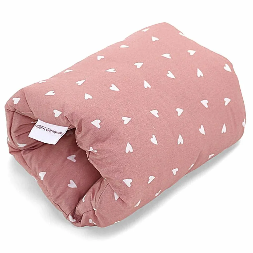 HOBEA-Germany Coussins d’Allaitement Mini oreillers pour déplacements Coeurs Vieux Rose