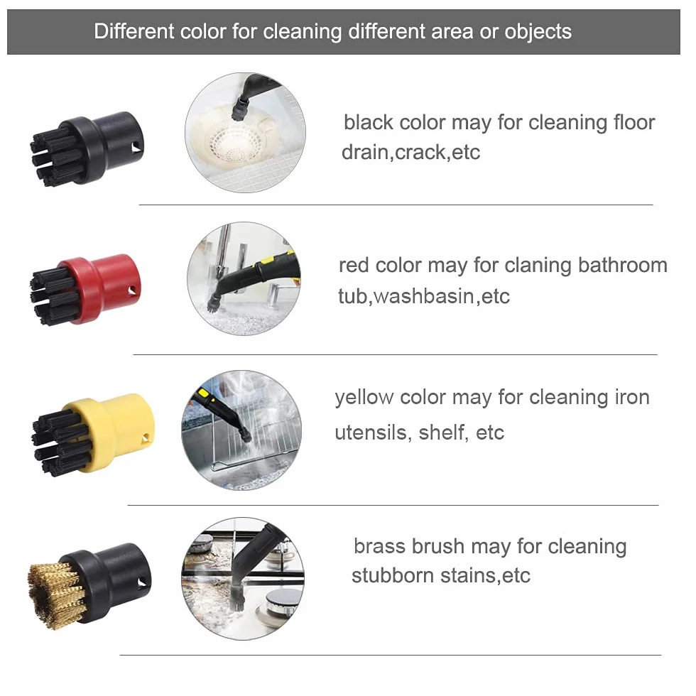 Nettoyeur à Vapeur Accessoires Buses Rondes 5 Pcs pour Karcher SC1 SC2 SC3 SC4 SC5 SC7 CTK10