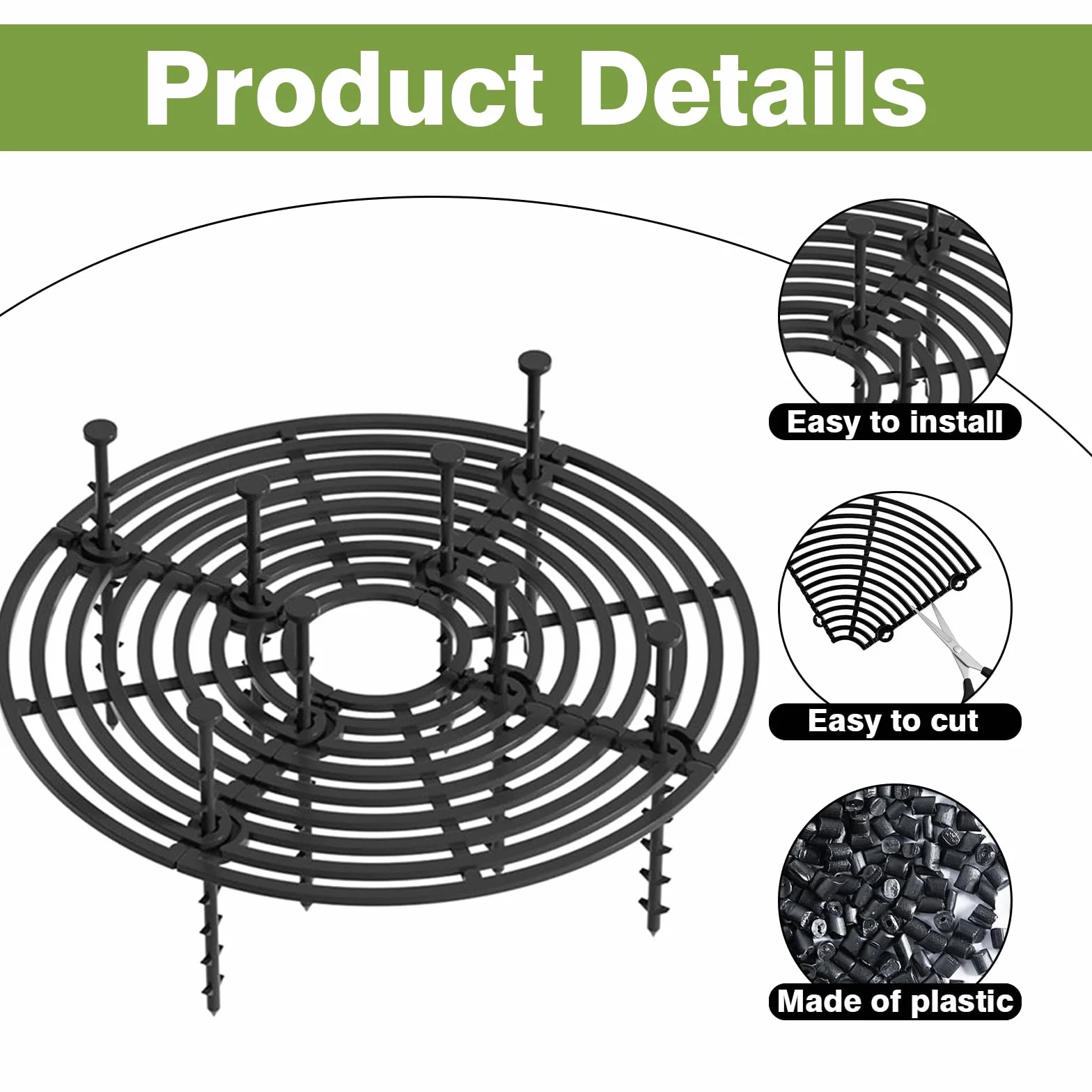 Grilles de Pots de Plantes, Cache-Pot de Fleurs 30 cm, Protection Plantes Sols Propres