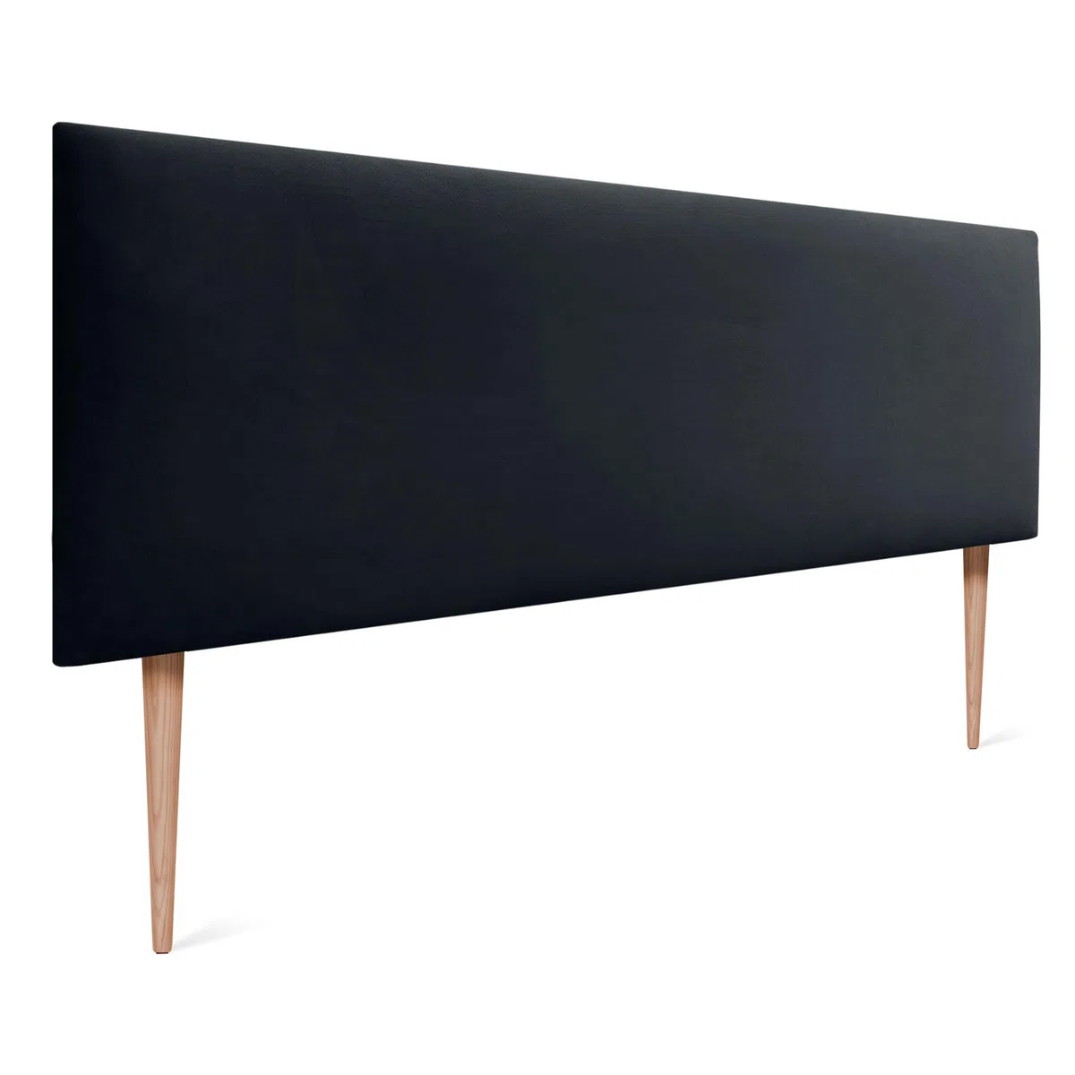 DHOME Tête de Lit en Velours Lisse avec Pieds Haut de Gamme Moderne Tête de Lit Rembourrée Lit Luxe Chambre Capitonnée (Noir, 160cm)