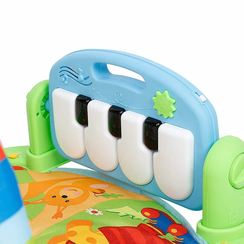 Tapis d'éveil Bébé avec Musique et Lumières, Jouets éducatifs pour 0-26 Mois, Salle de Gym Piano avec Jouets Suspendus