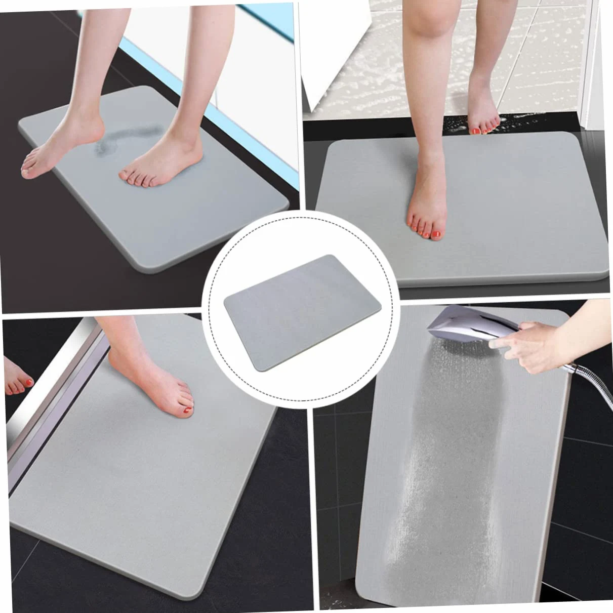Tapis de Sol Ménager Antidérapant Absorbant en Diatomite | Séchage Rapide, Entretien Facile, Design Simple, Usage Entrée et Pièce D’eau