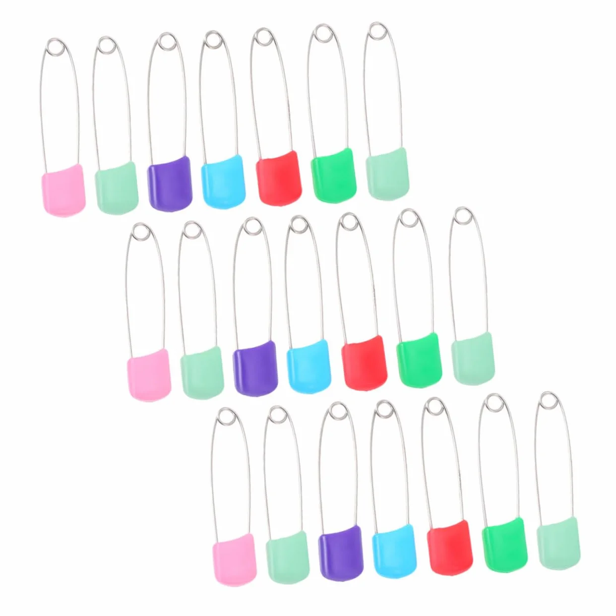 Épingles à Couches Sécurisées pour Bébés 50 Pièces COHEALI Couleurs Variées Tête Plastique Résistante