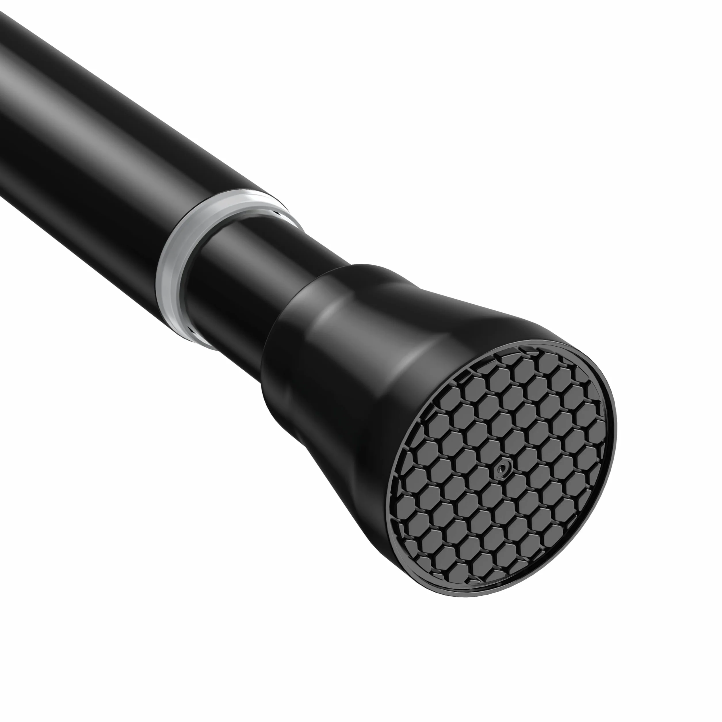 AIZESI Tringle Rideau Extensible 74.5-163 cm Barre Telescopique Acier Inoxydable Noir 22 mm