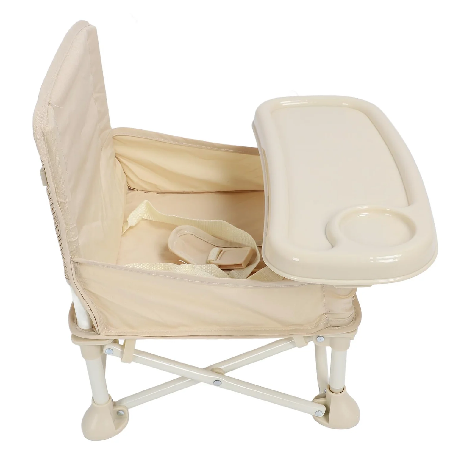Chaise de bébé Portable, Siège d'appoint Pliable au Design Simple, Chaise Haute de Voyage avec Plateau pour Table à Manger, Camping, Plage, Tabouret d'extérieur pour Tout-petits