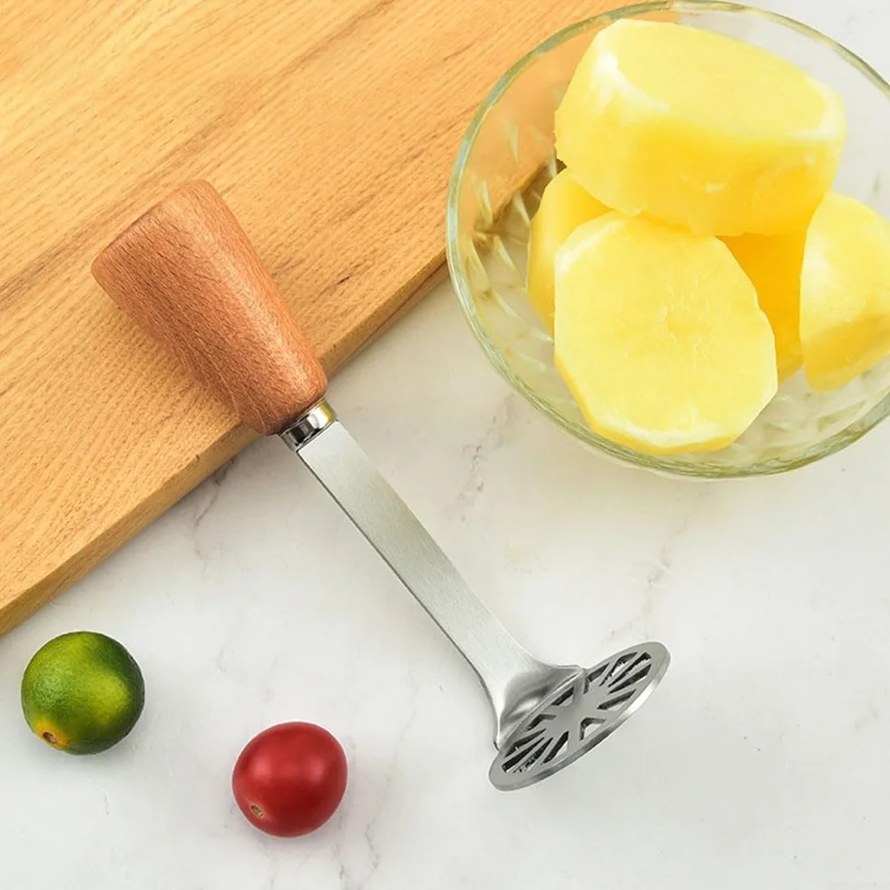 Presse-purée solide en bois pour pommes de terre et patates douces