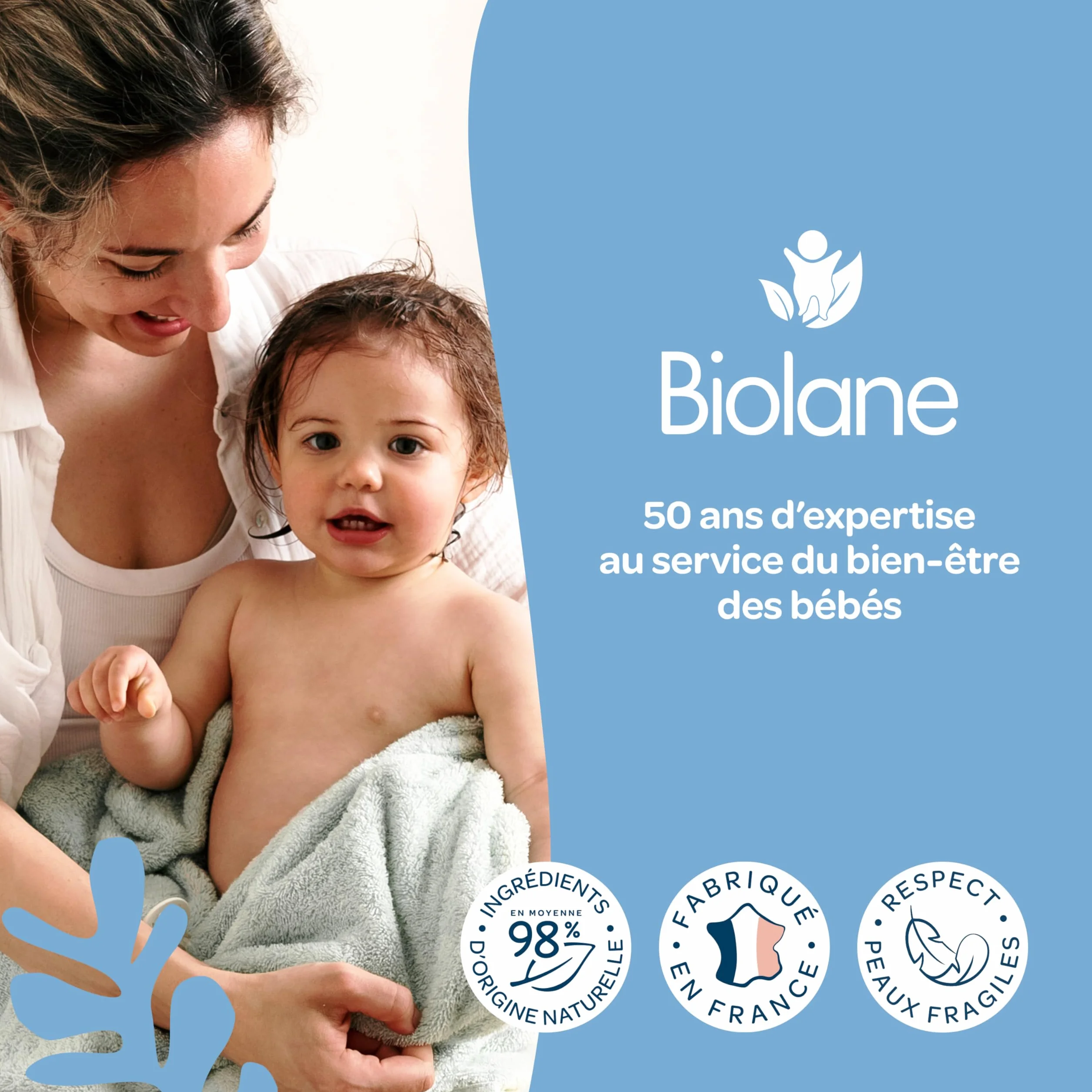 BIOLANE Shampooing Nourrissant Bébé Cheveux Secs et Bouclés 350ml