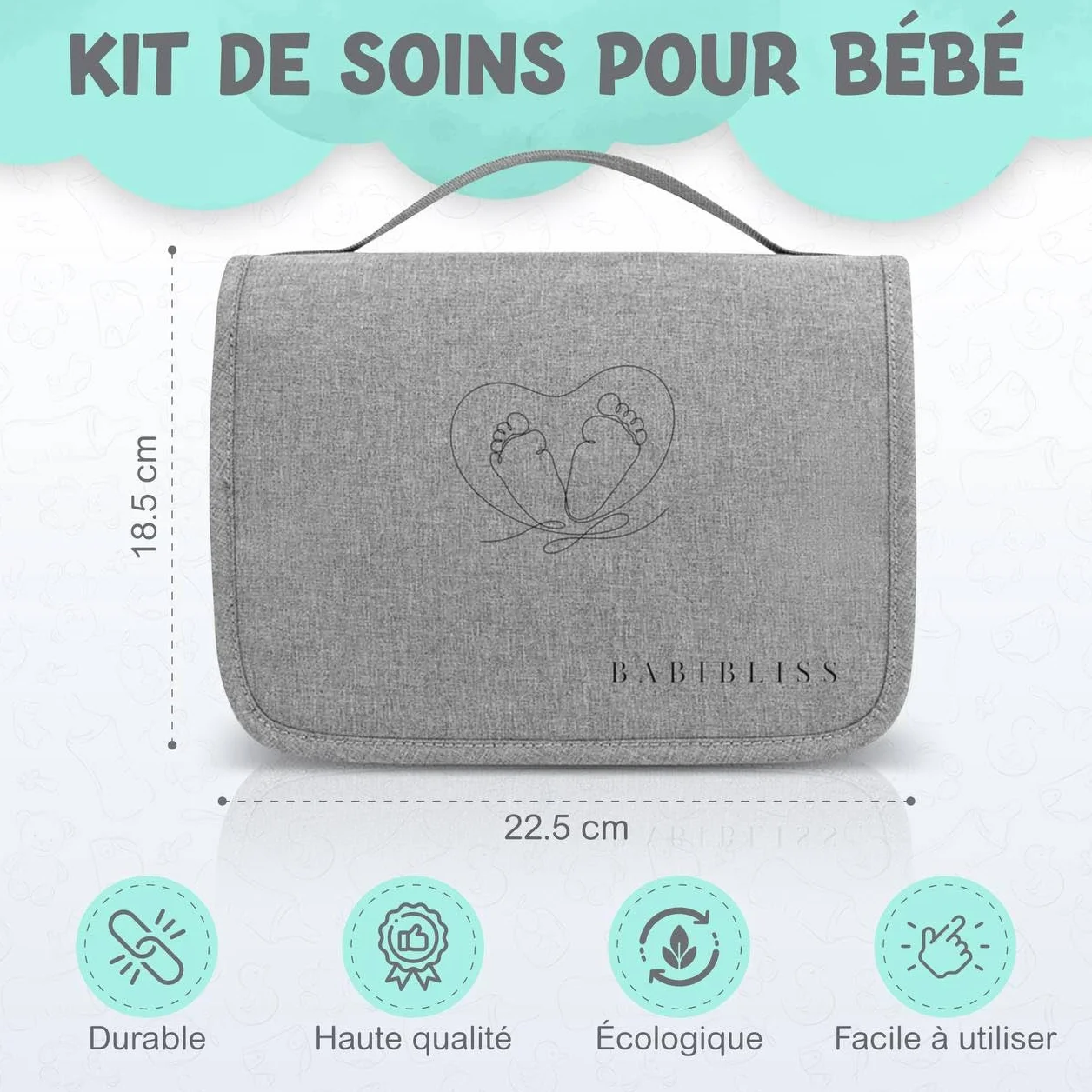 Kit Soin Bébé Naissance 13 Articles - Trousse de Soin Bébé Grand Format