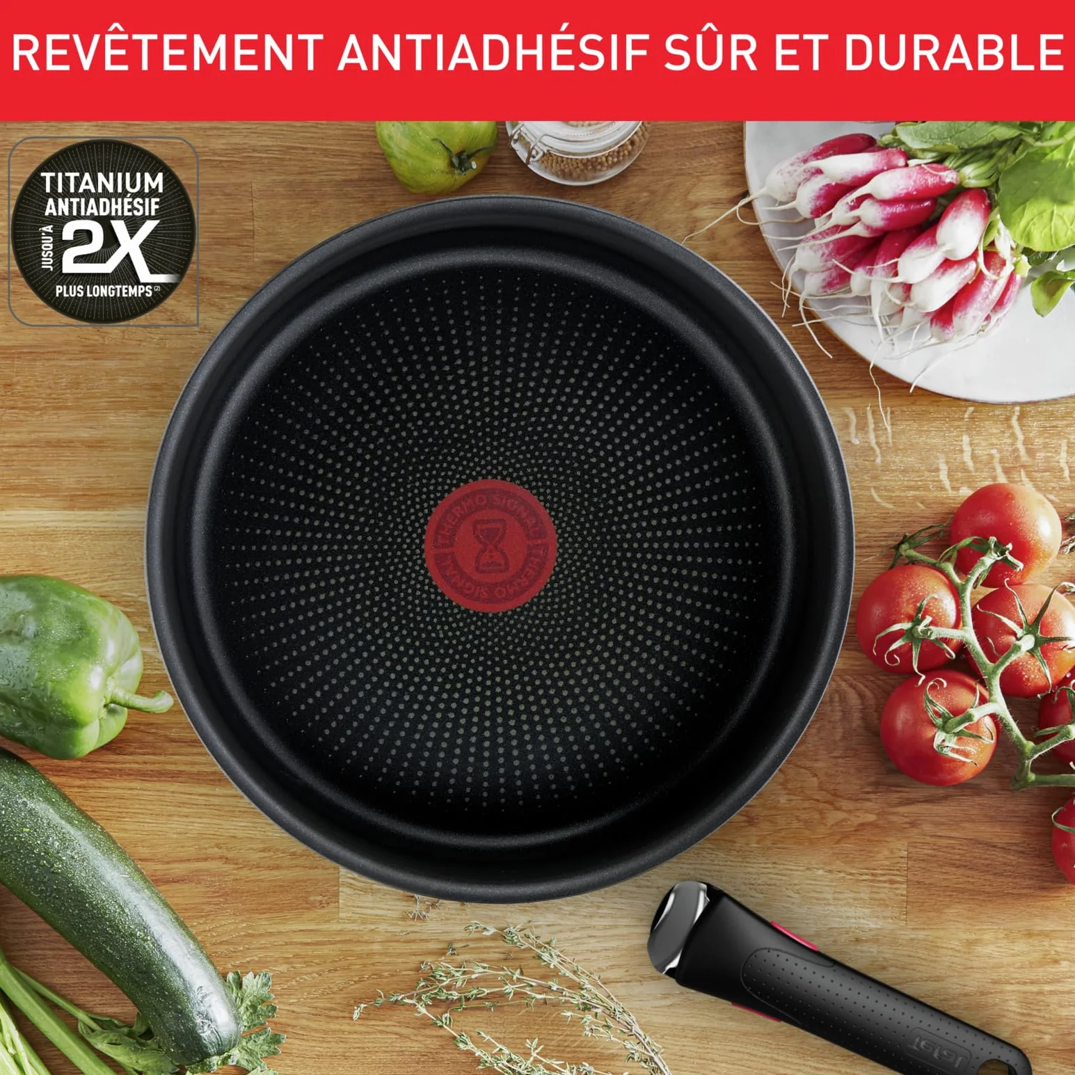 Tefal Ingenio Emotion L897S504 Lot 2 Poêles 2 Casseroles Poignée amovible Induction Acier inoxydable Antiadhésif