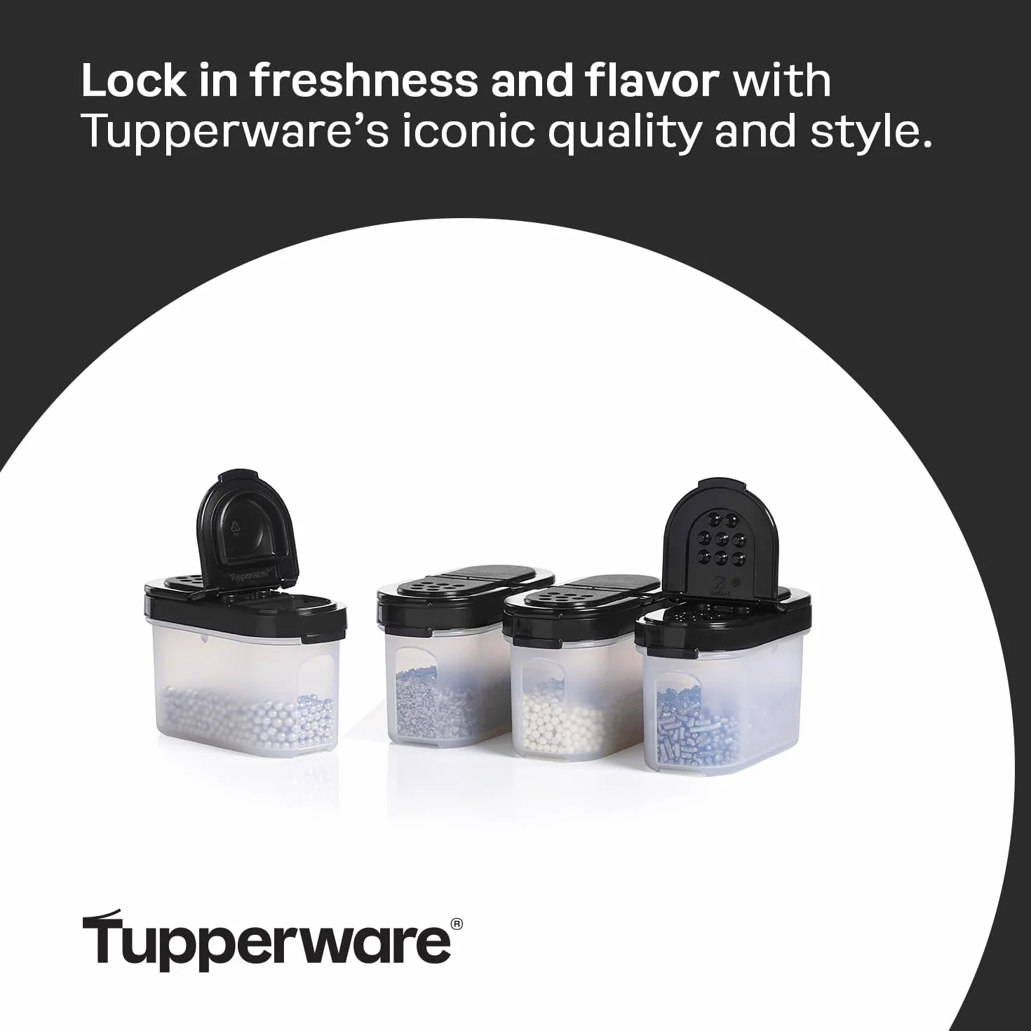 Tupperware Lot de 4 petits shakers à épices, sans BPA, passe au lave-vaisselle