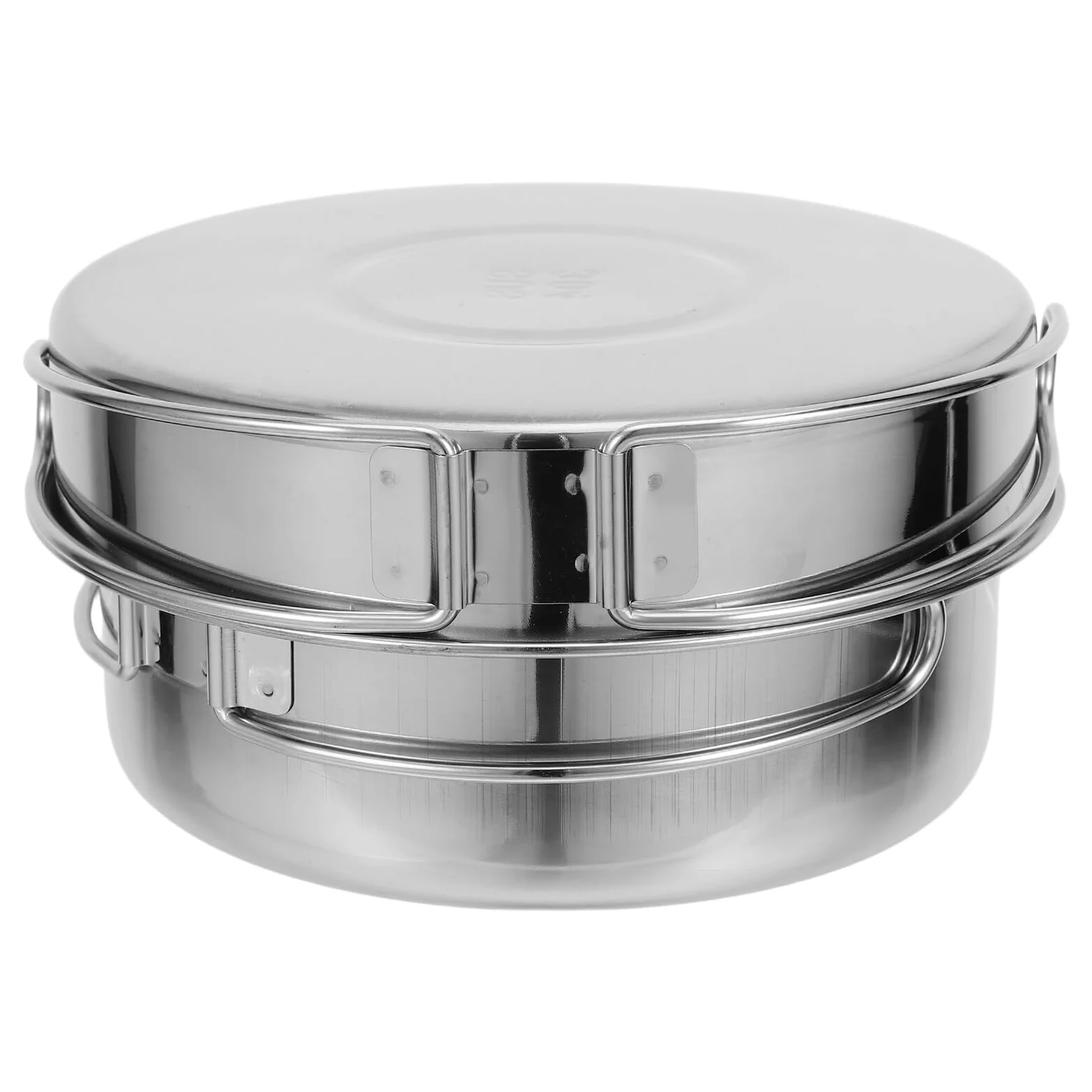 Cabilock Set de Couverts Pliables Acier Inoxydable pour Camping Kit Ustensiles de Cuisine Portable et Résistant pour Randonnée Pique- et Activités Plein Air