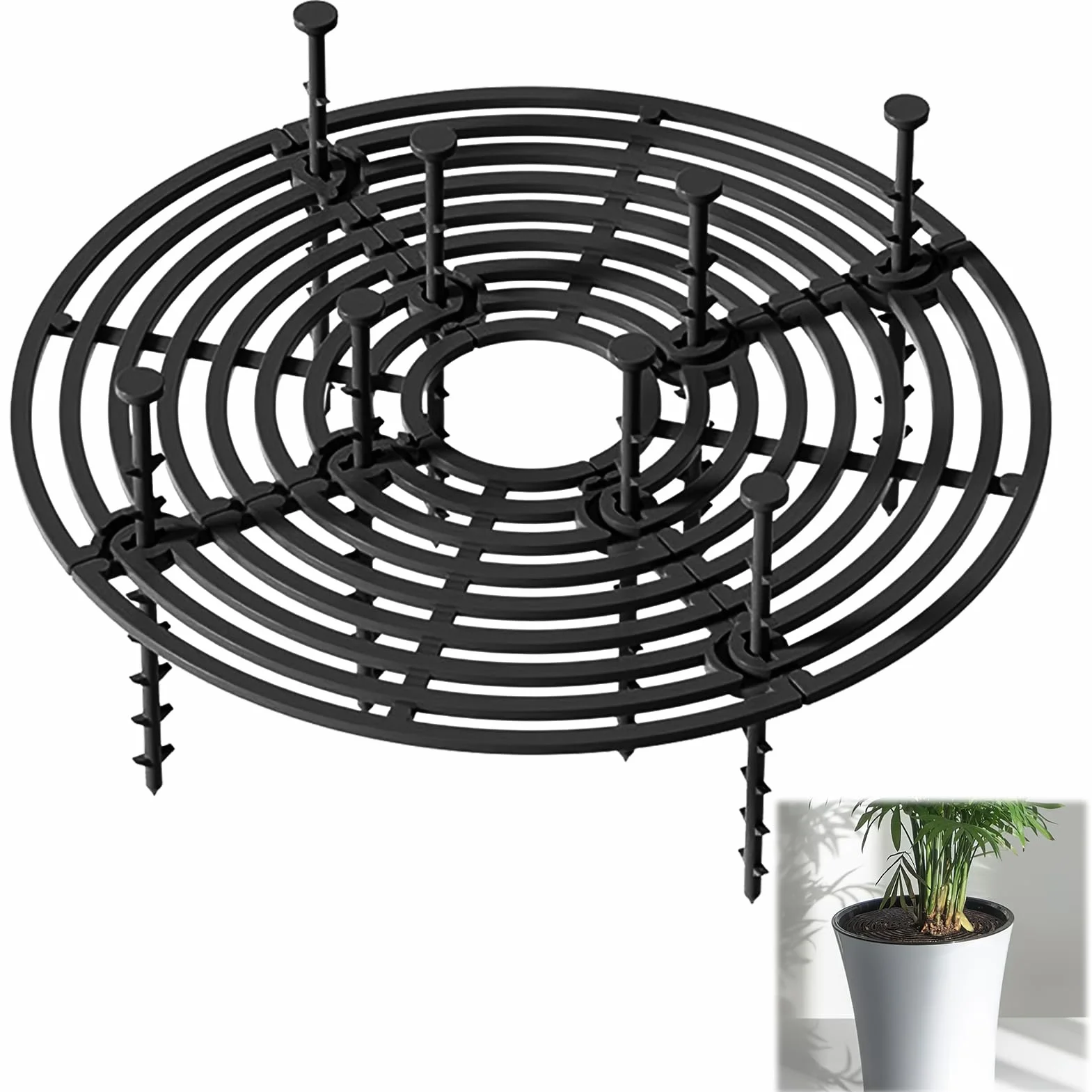 Grilles de Protection de Pots de Plantes 30 cm Couvercle pour Pot de Fleurs Découpable Contre Animaux