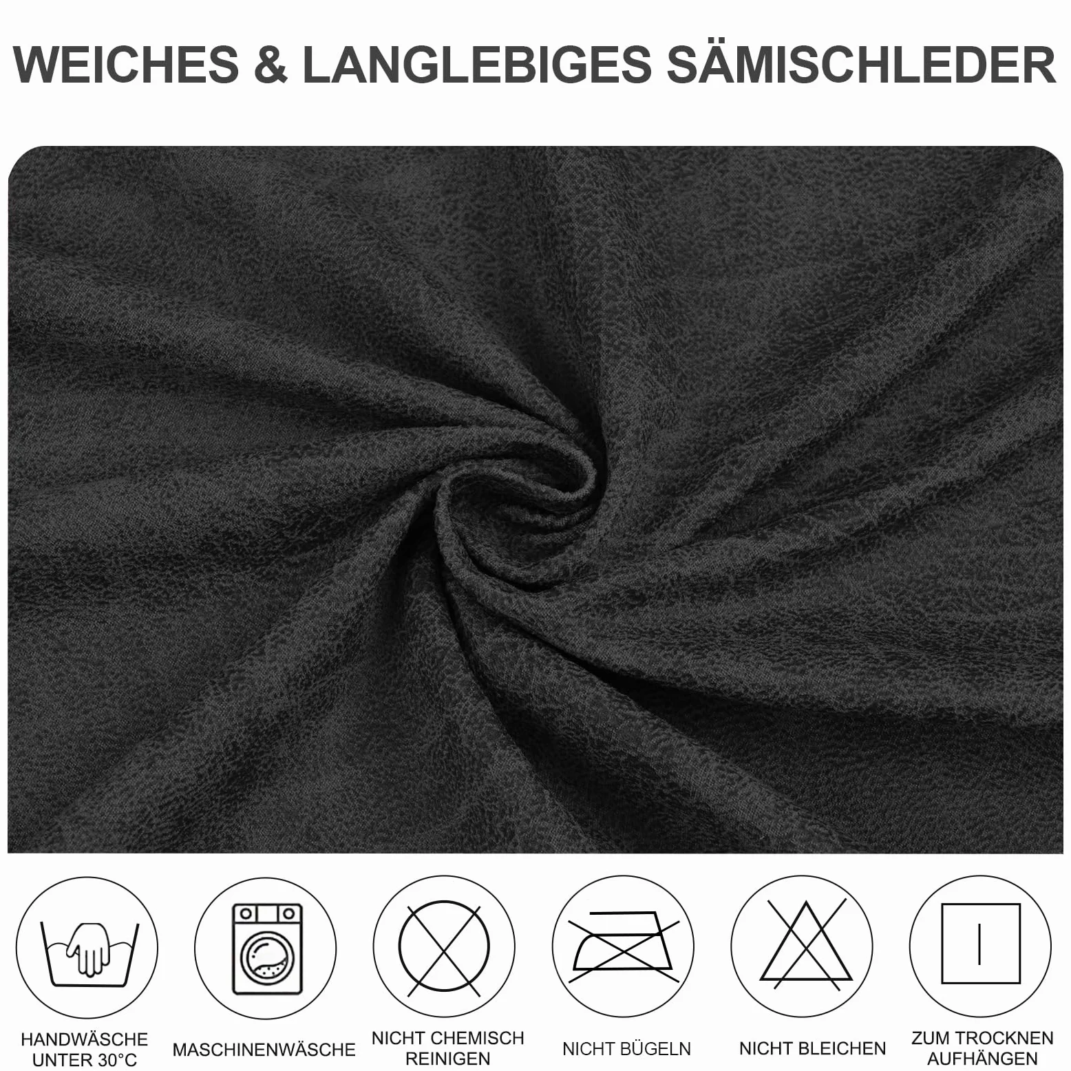 Alishomtll Lot de 6 housses de chaise en cuir synthétique extensible - Noir | Housse de chaise élastique universelle lavable pour chaises de salle à manger, cuisine, mariage