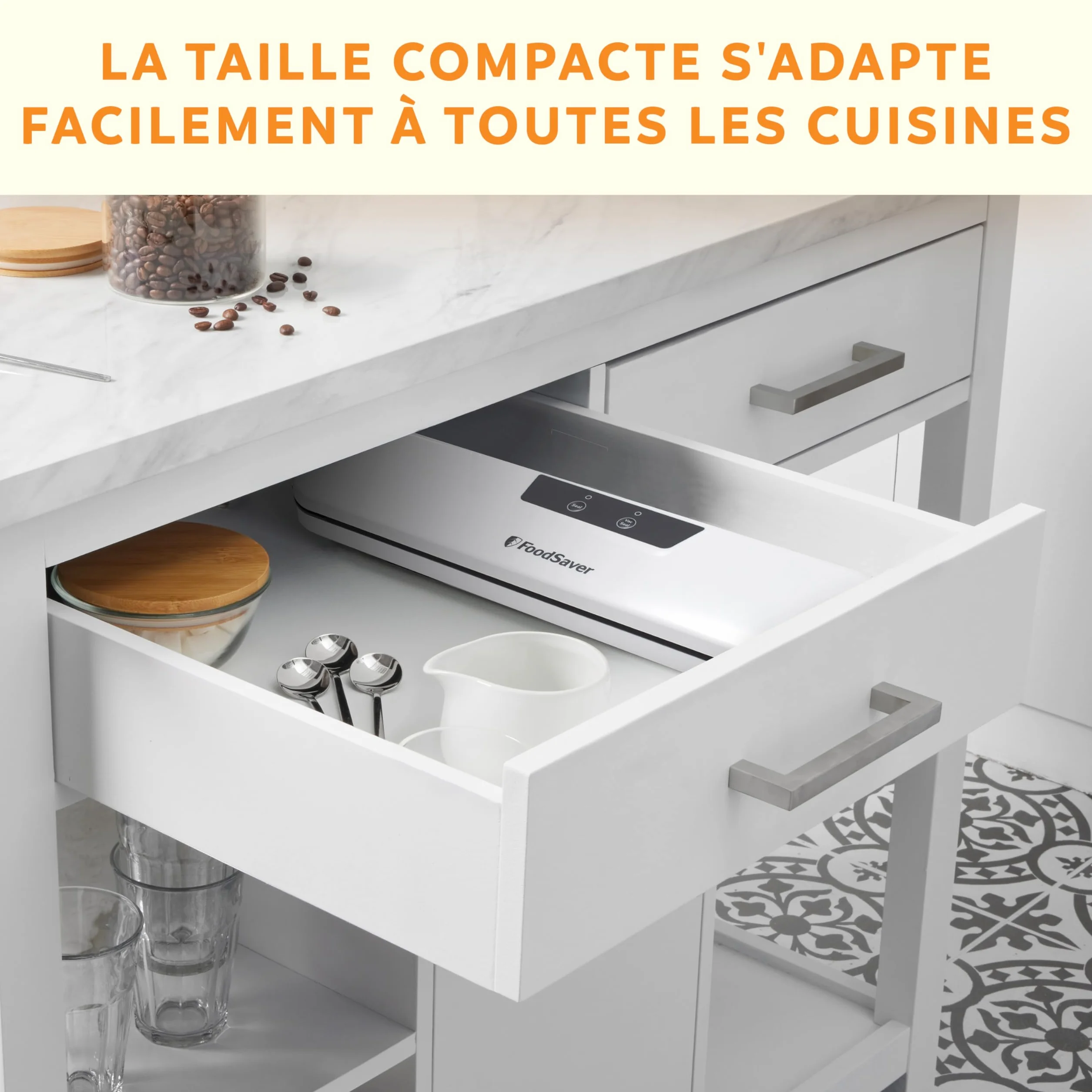 FoodSaver Appareil de mise sous vide avec design compact VS0290X 5 sacs
