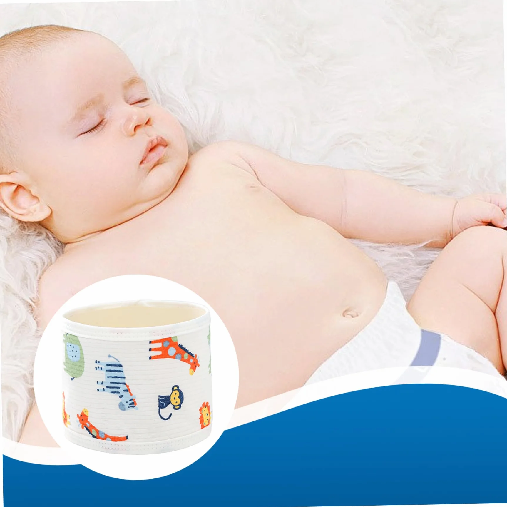 Lot de 4 housses de cordon ombilical pour nouveau-né 0-12 mois, bande nombril en coton doux, 4 styles, bande ventre bébé