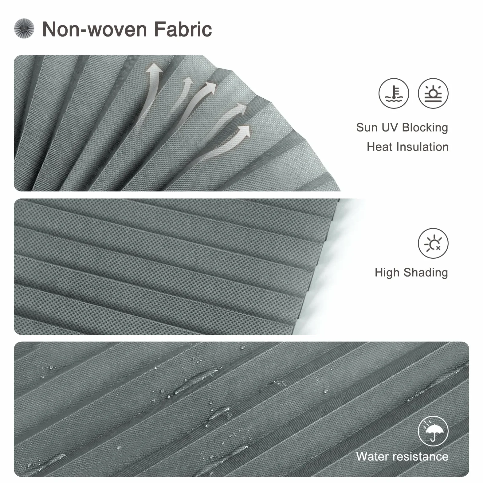 Stores de fenêtre sans perçage à clipser, stores de fenêtre à coller, stores plissés auto-adhésifs sans vis pour salle de bain, filtrage de la lumière et protection de la vie privée, stores plissés s