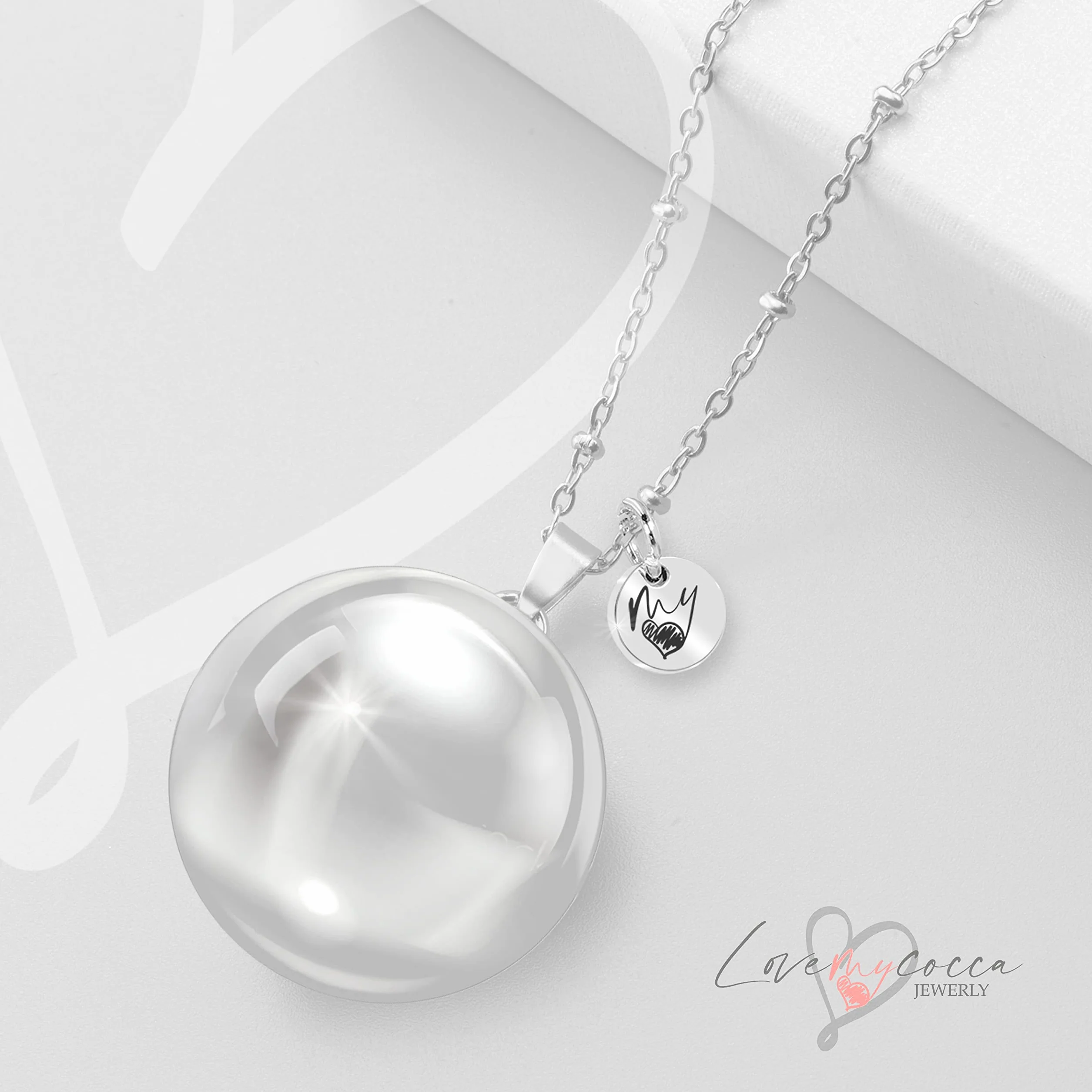 Collier Appel Anges Grossesse, coffret cadeau personnalisé, Collana Lunga, Laiton