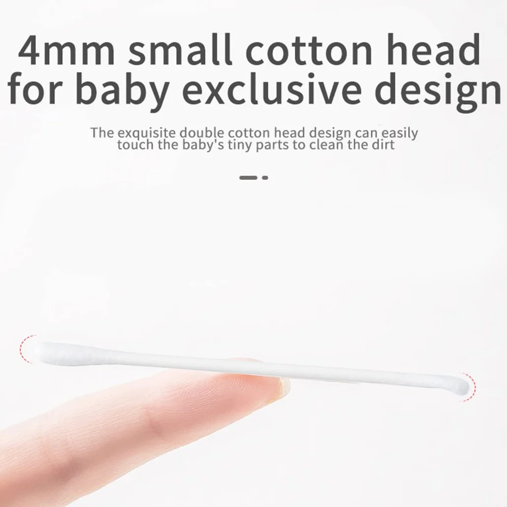 Cotons-tiges de sécurité bébé 400 pièces 100% coton biologique bâtons en papier blanc