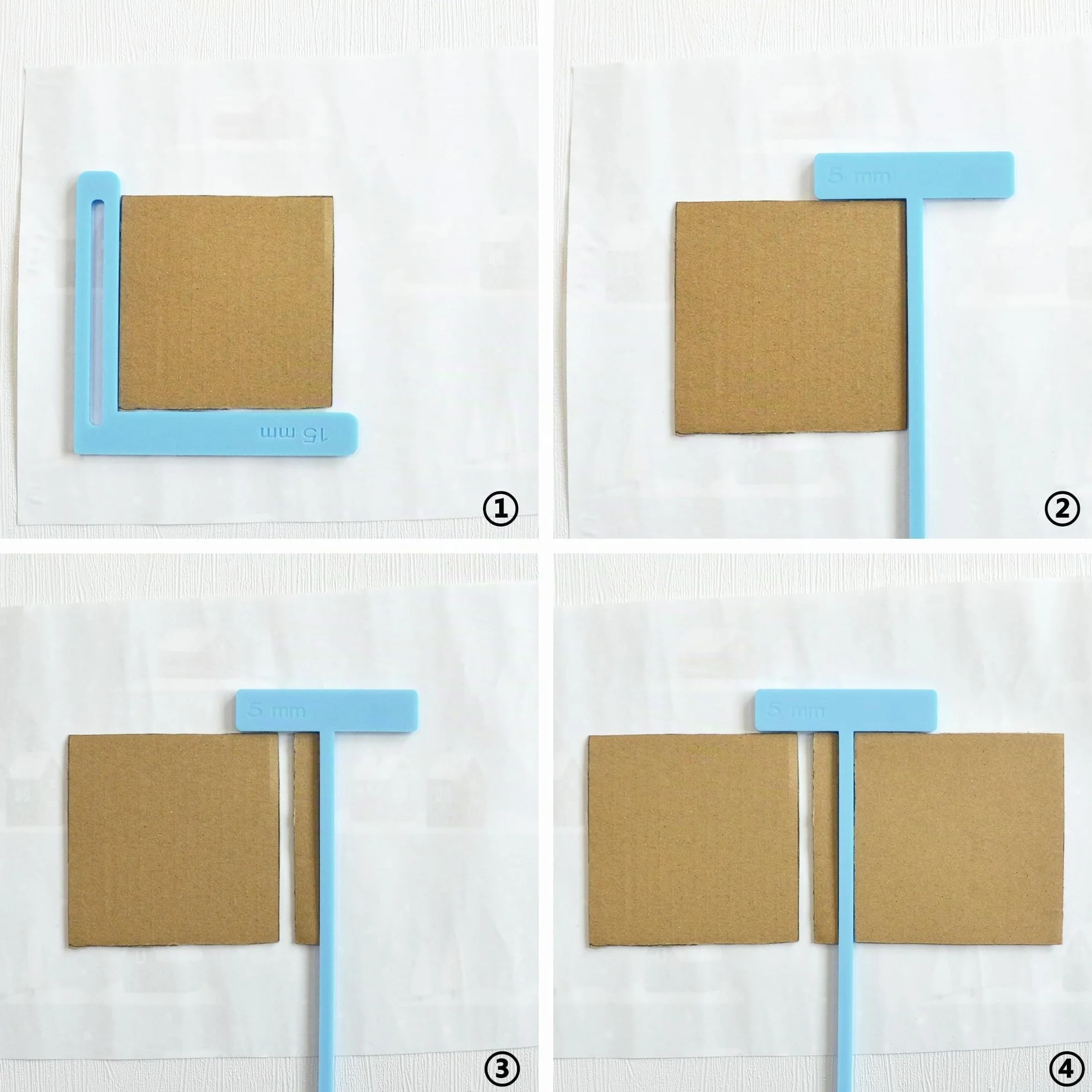 Lot de 6 outils de scrapbooking pochoirs guides découpe pour débutants