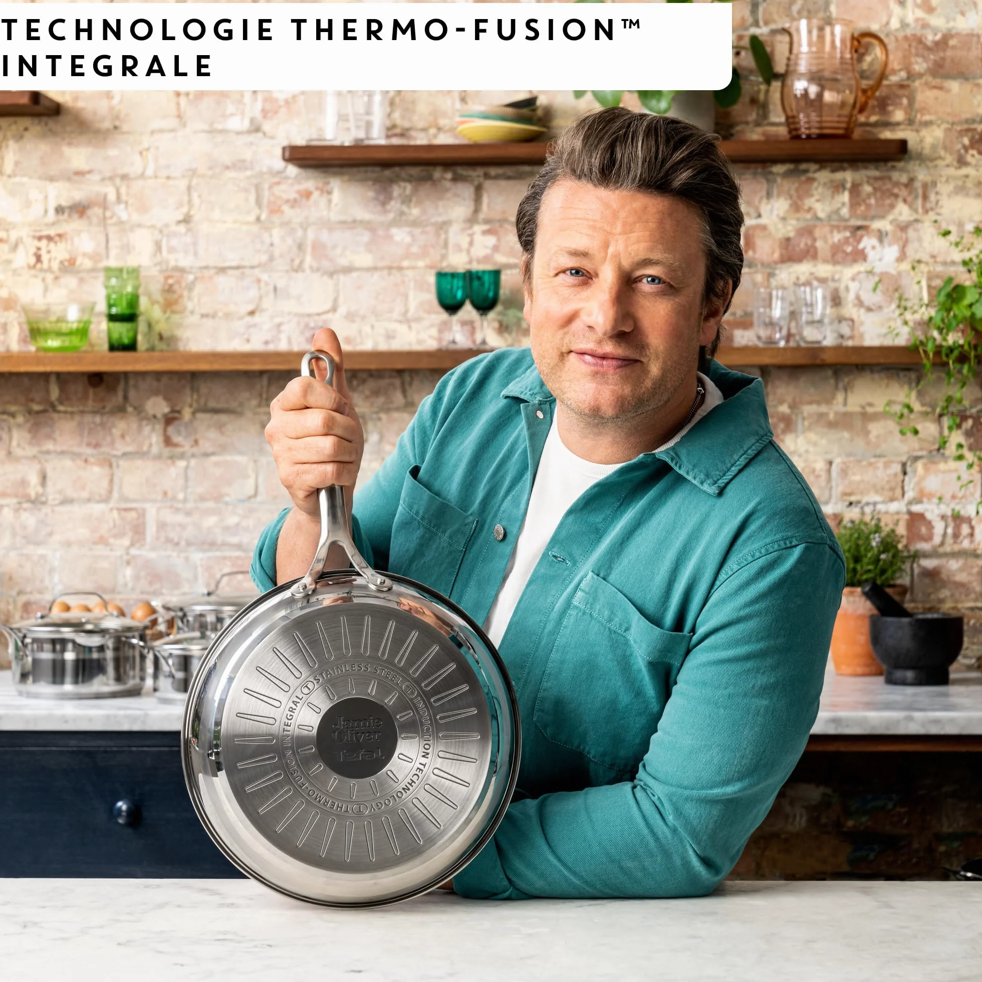 Tefal Jamie Oliver Cook' Smart Poêle 24 cm Inox Induction